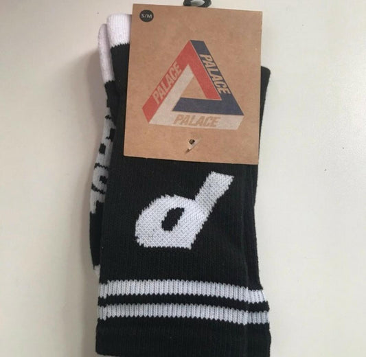 AW17 Palace P Socks black sock size S/M small / medium New