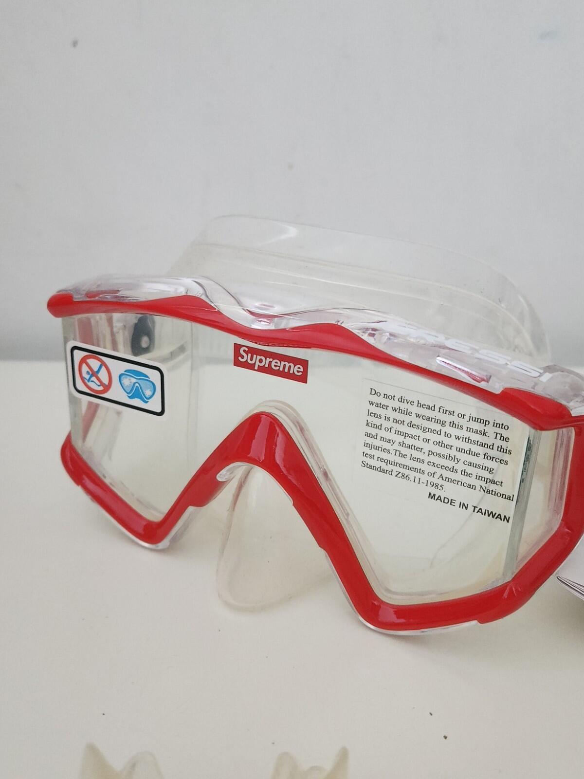 SS19 Supreme x Cressi Schnorchel-Set Hypoallergene Silikonmaske und Schnorchel