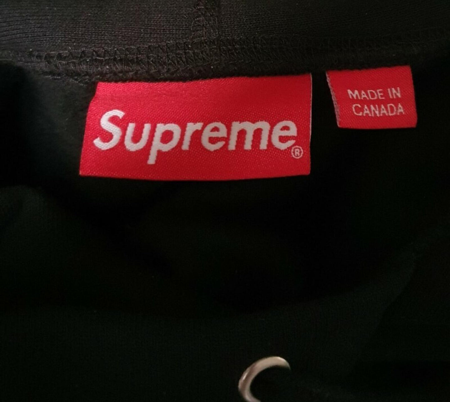 FW17 Supreme Box Logo hooded Sweatshirt black hoodie size M medium neon green