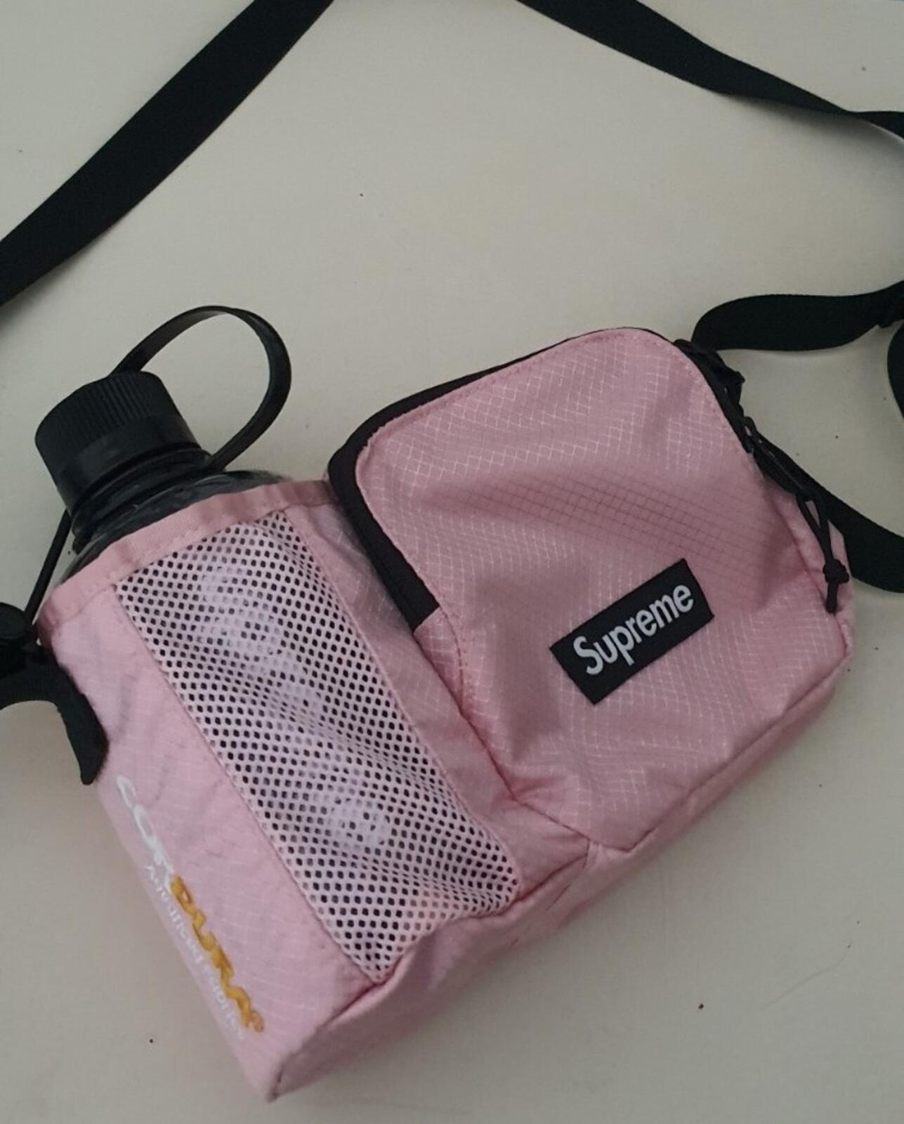 SS22 Supreme side bag pink Shoulder Cordura Water resistant Nalgene bottle 500ml