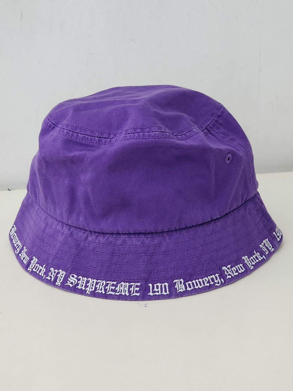 SS23 Supreme Embroidered Brim crusher Size S/M Purple bucket hat small / medium