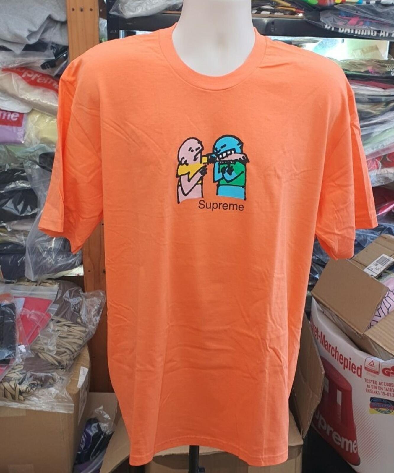 FW19 Supreme Bite neon orange tee size XL T-shirt New