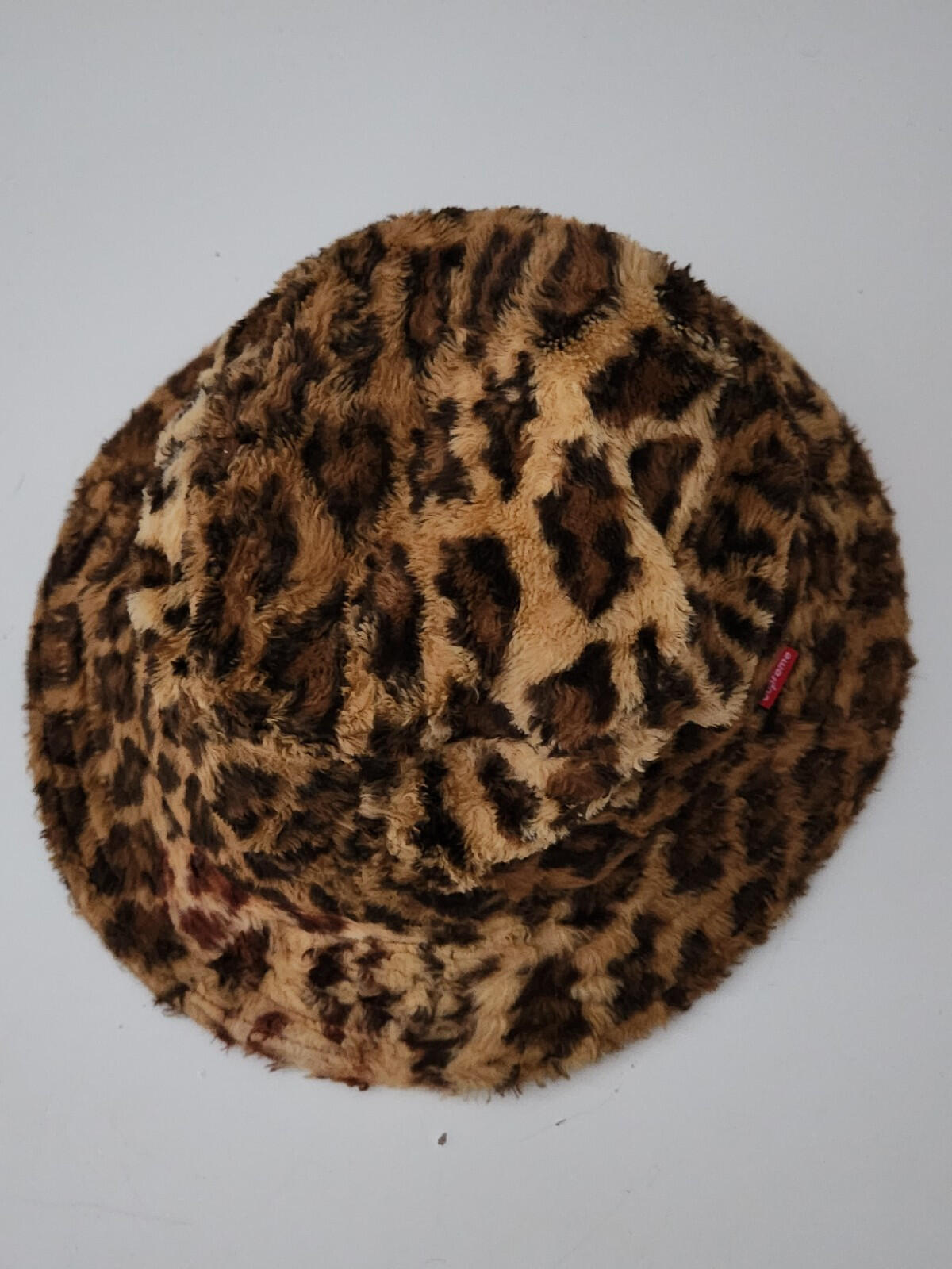 SS14 Supreme Fur Crusher M / L bucket hat Leopard Vintage 2014 Animal Print