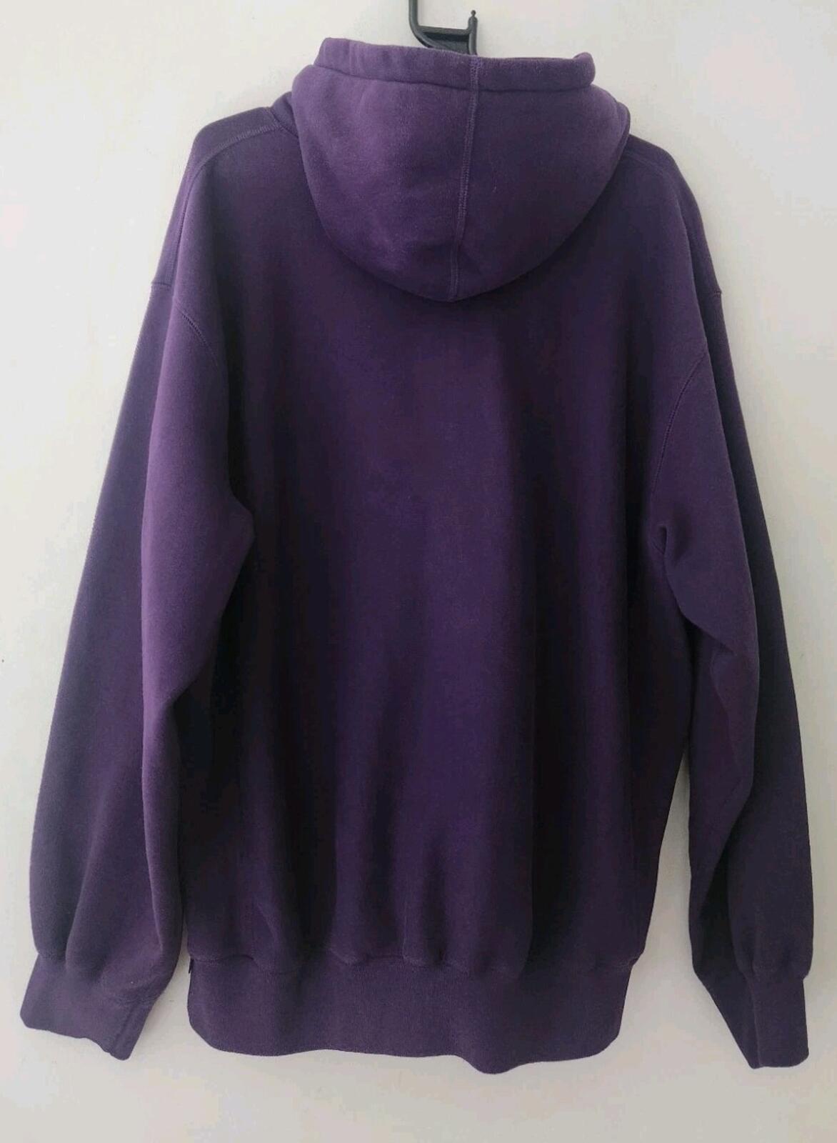 FW23 Supreme Varsity Hooded Sweatshirt size L large dark purple hoodie