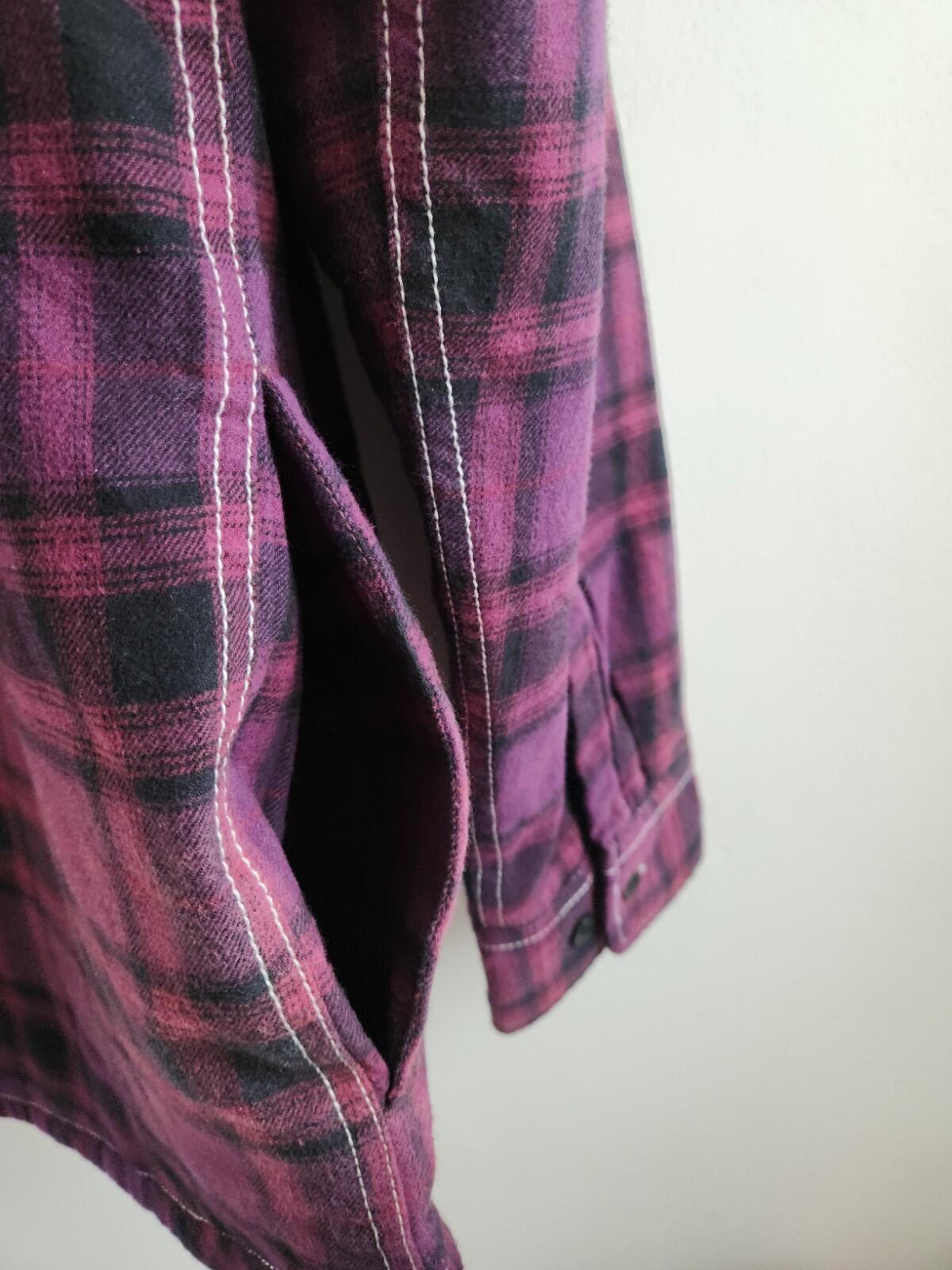 FW25 Supreme x True Religion Quilted Lined Plaid Flannel Shirt Purple Size M