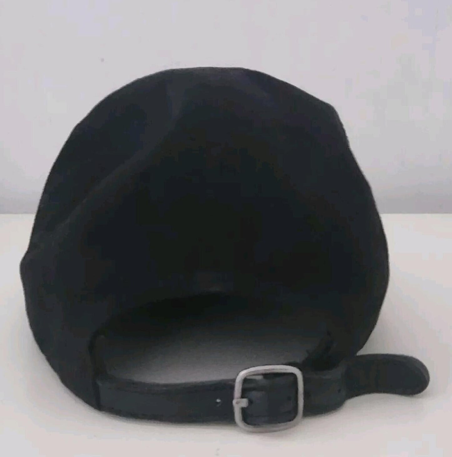 FW23 Supreme Washed Chino Twill Camp Cap Black Leather Strap Hat