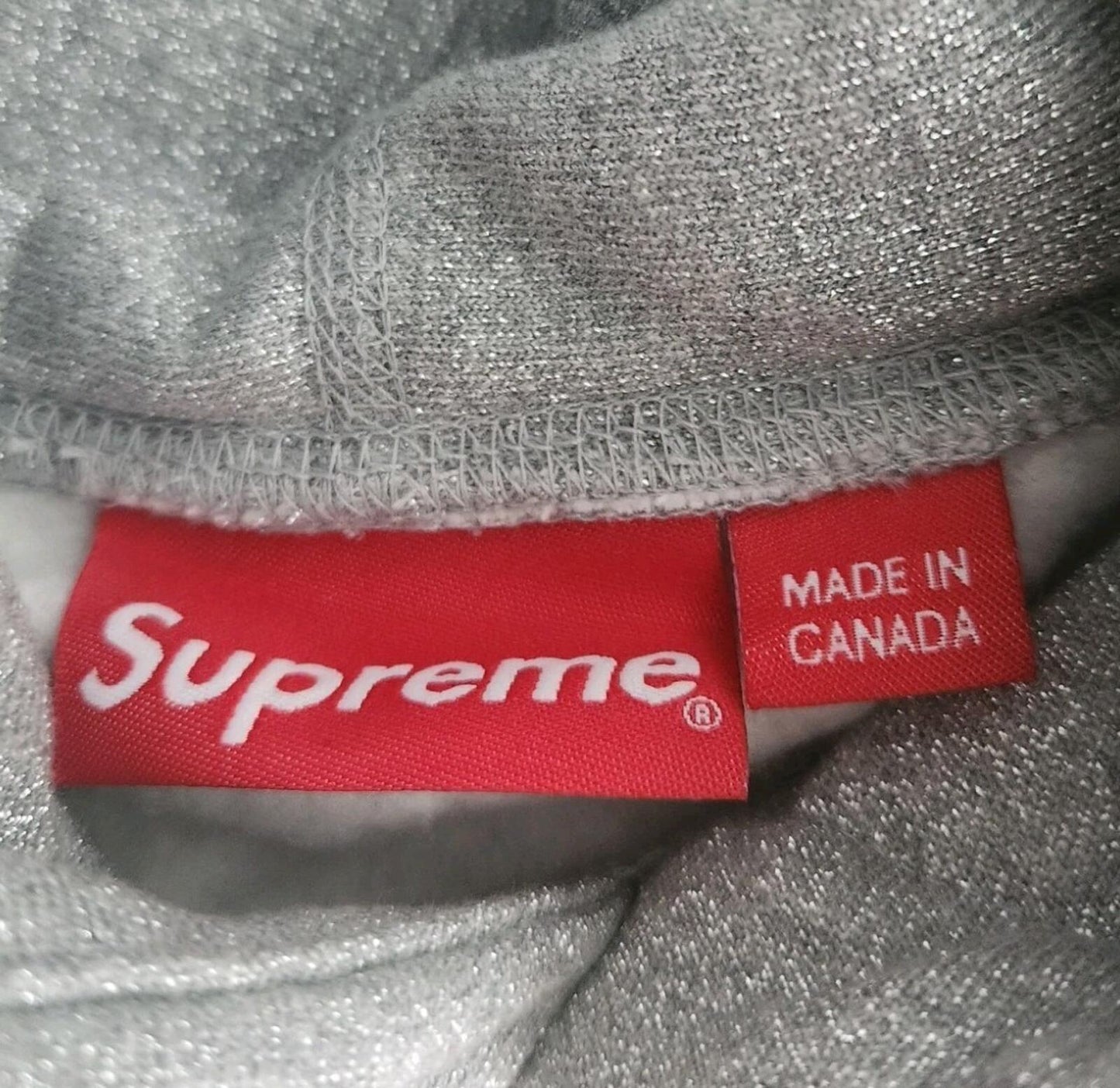 SS23 Supreme Glitter Arc Hooded Sweatshirt Heather Grey Size XL