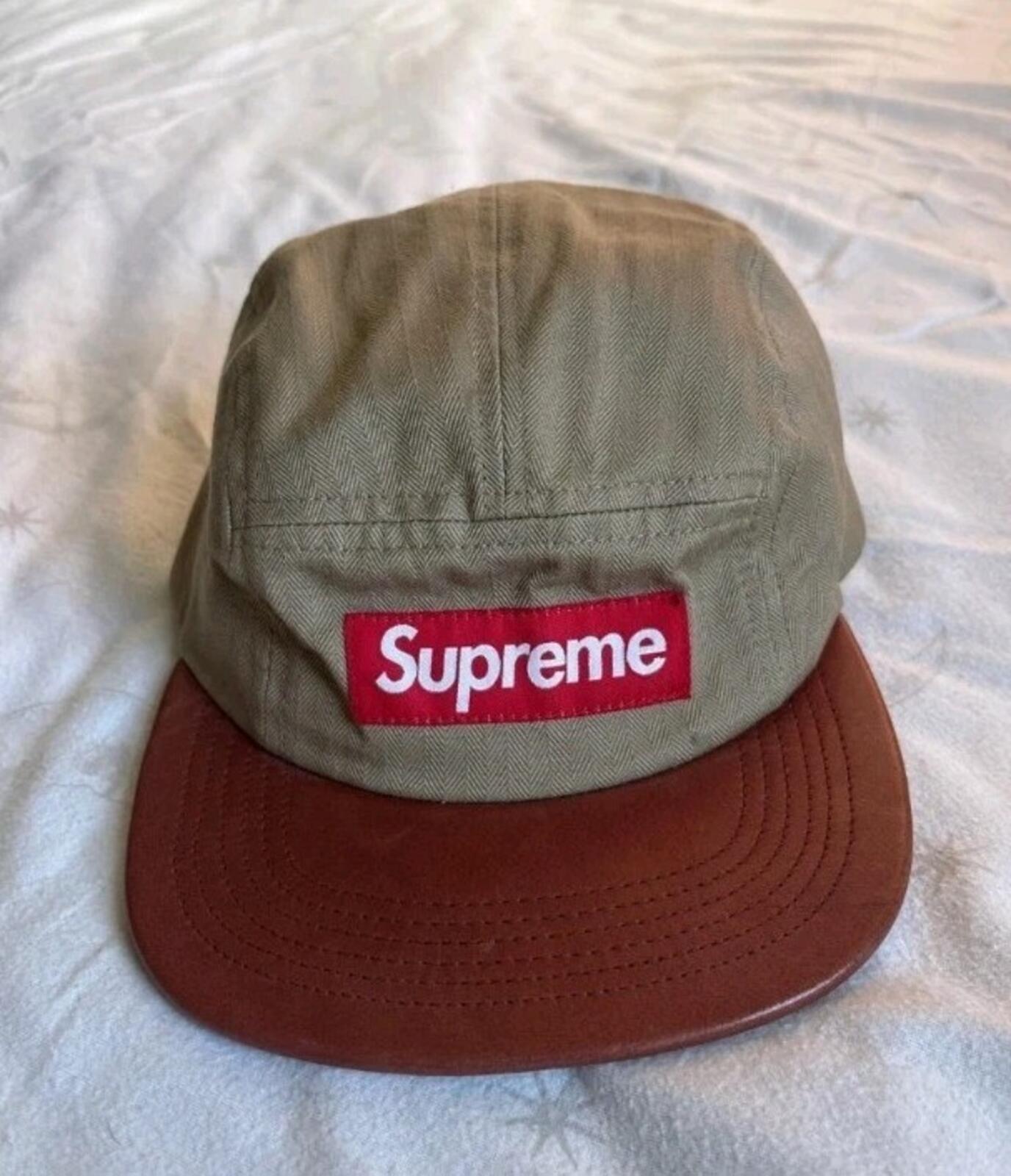 SS12 Supreme Herringbone Leather Camp Cap
