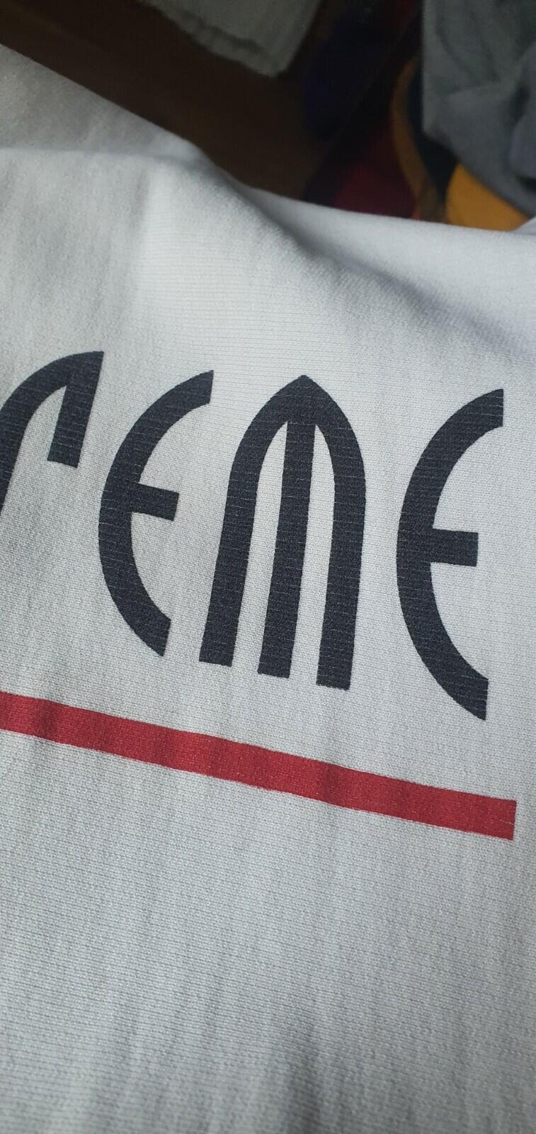 SS14 Supreme Riot Pullover Hooded Sweatshirt M medium White hoodie Neville Brody