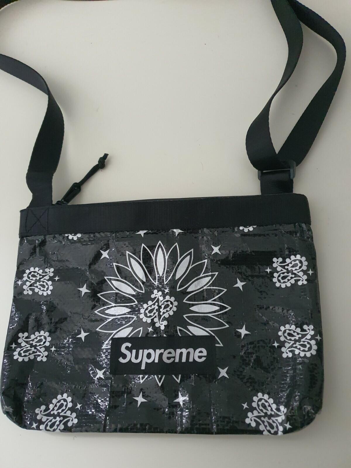 SS21 Supreme Bandana Tarp Side bag Water resistant shoulder bag 10L