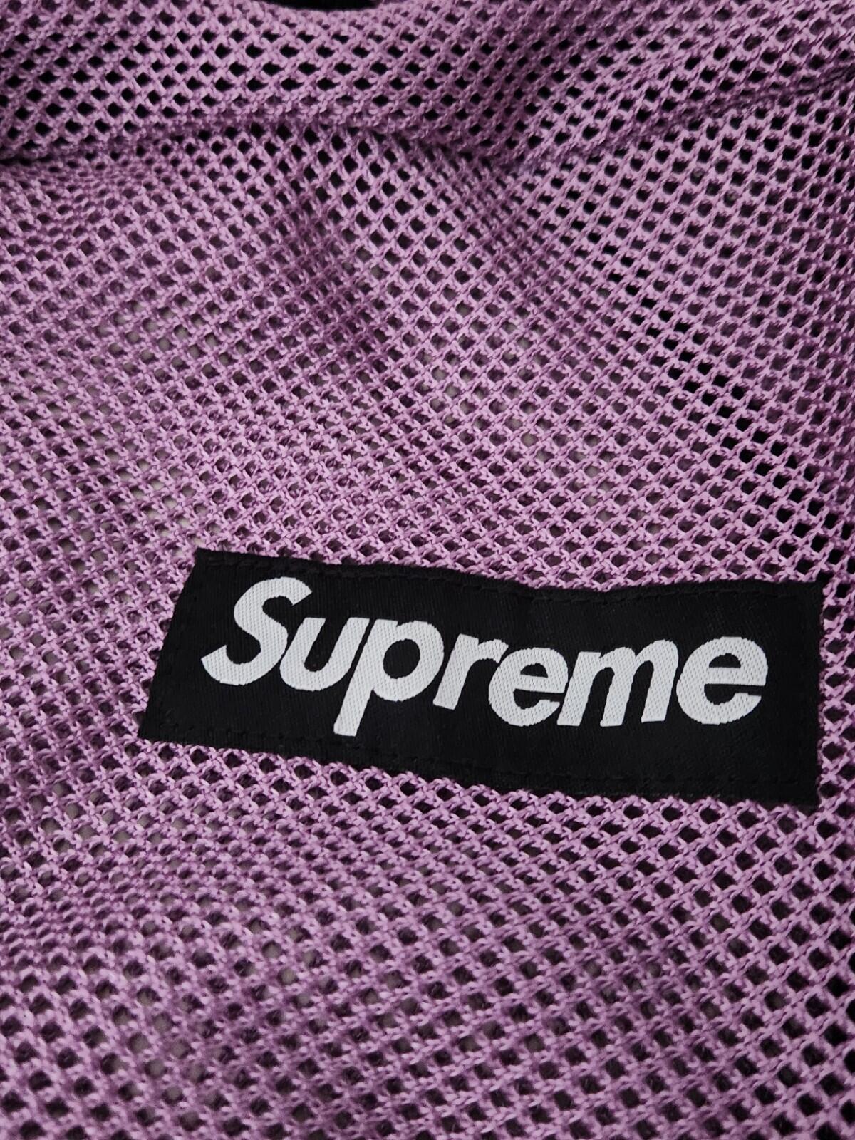 SS16 Supreme mesh backpack navy Bag Red Box Logo
