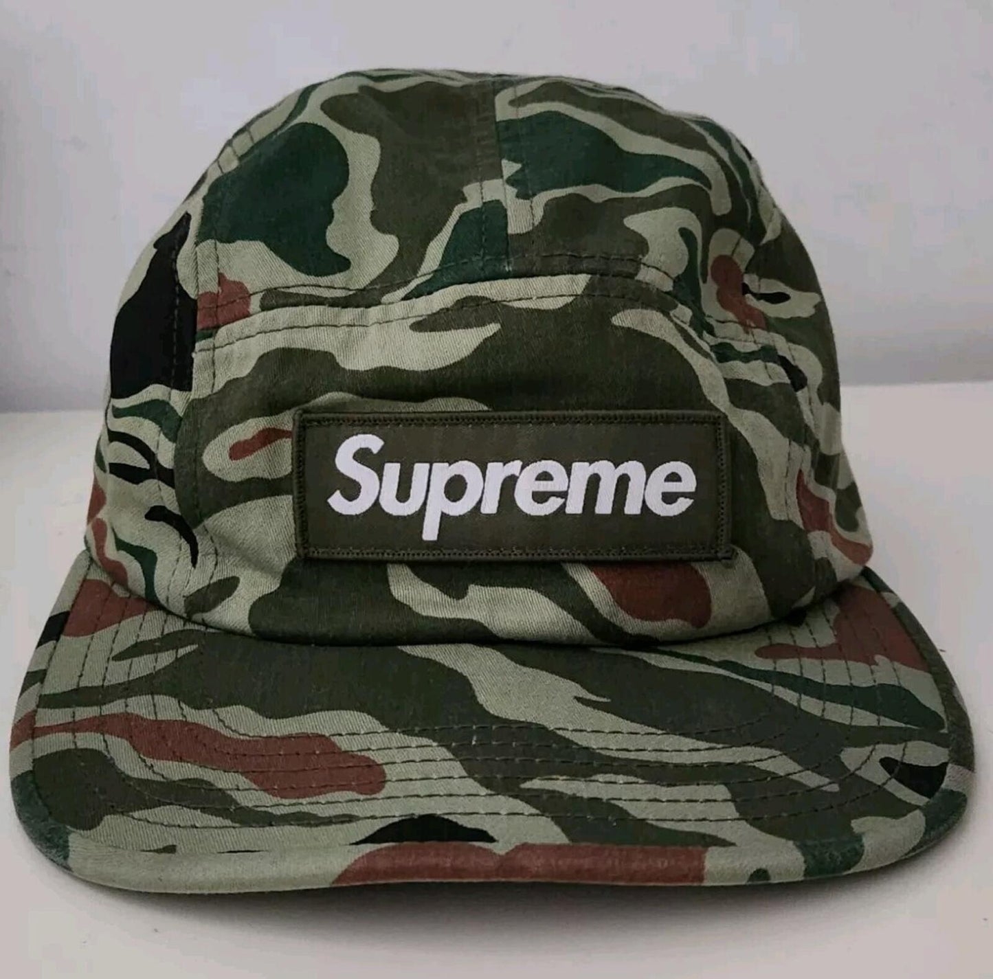 SS13 Supreme Utility Camp Cap Camo Hat Green vintage 2013 Very Rare