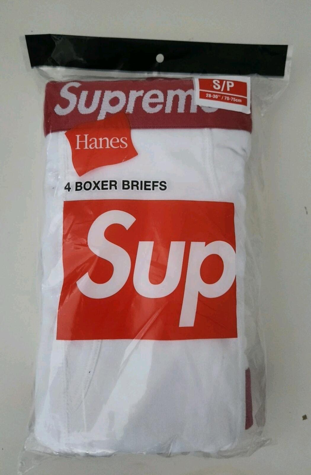 FW24 Supreme Hanes boxer briefs (4 pack) White Underwear Size S Small New Shorts