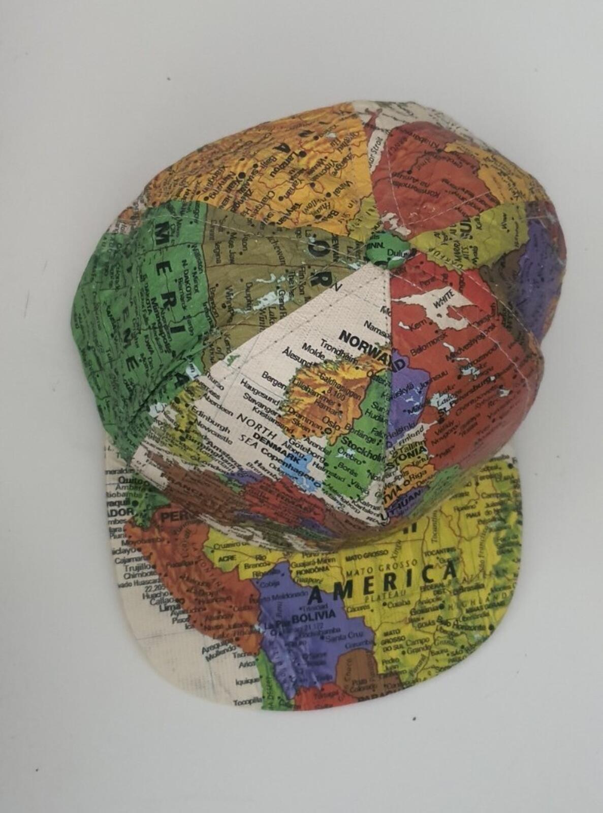 SS12 Supreme World Map 5-panel cap vintage Multicolour Hat 2012 Atlas Very rare