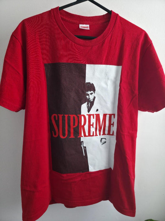 FW17 Supreme x Scarface Split Tee Red Size M