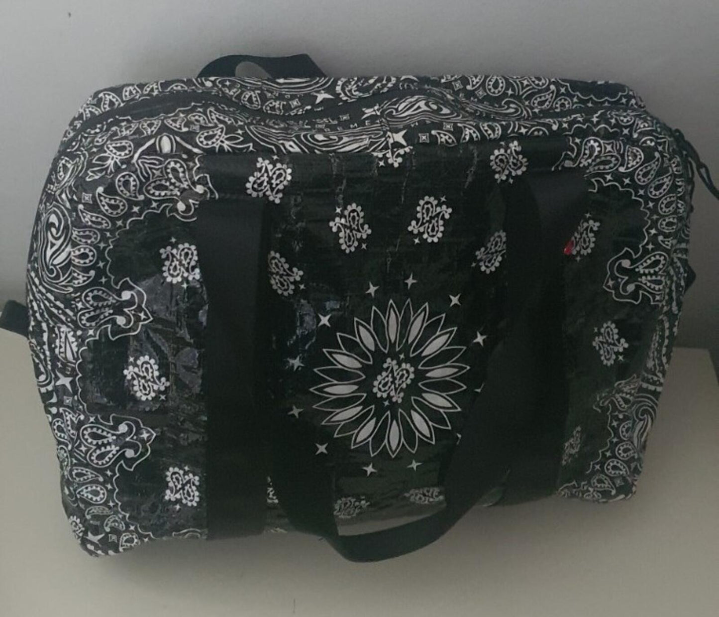 SS21 Supreme Bandana Tarp small duffle bag black 17L water resistant duffel