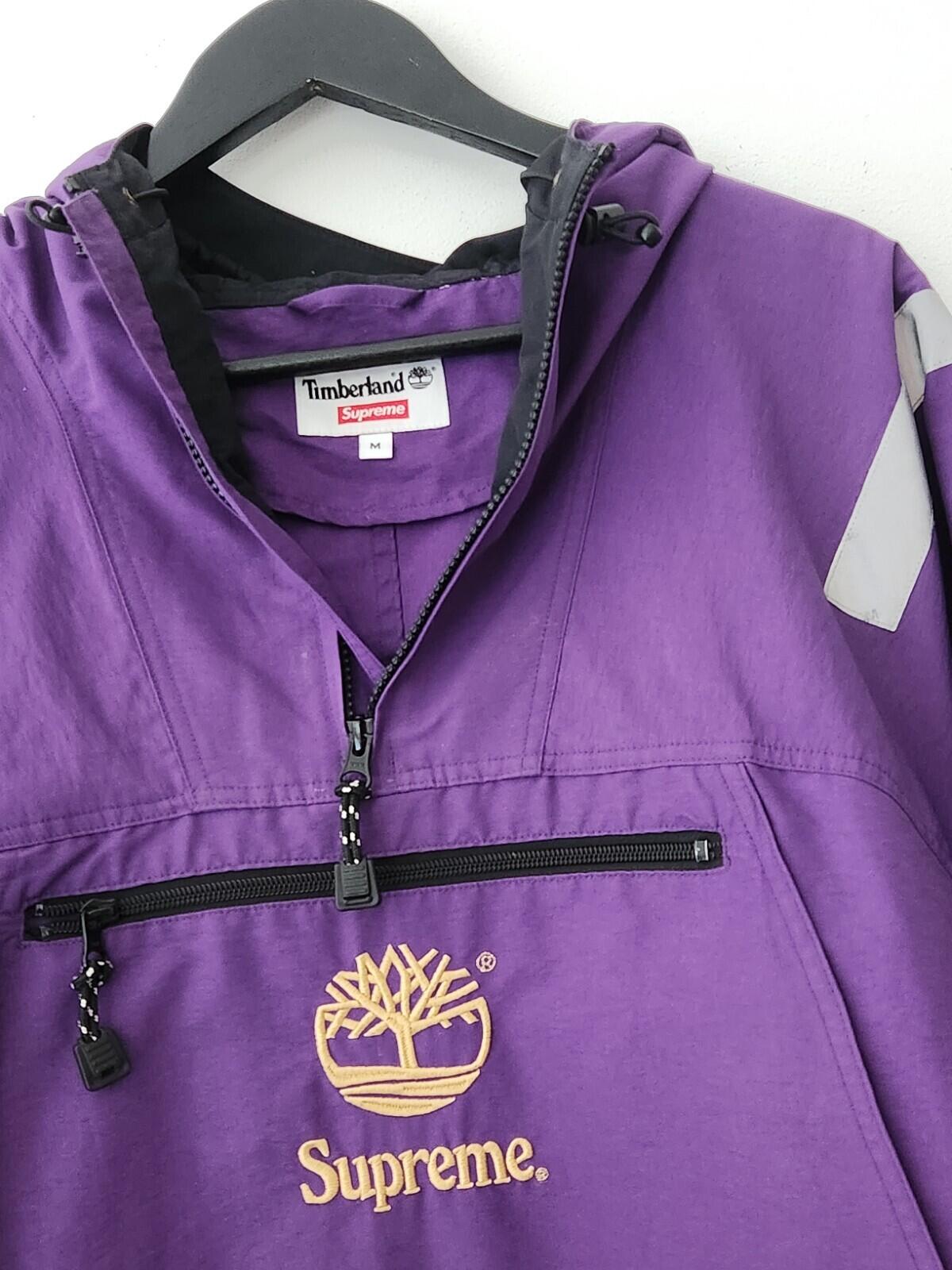 SS21 Supreme x Timberland Reflective Taping Anorak Jacket Purple Size M