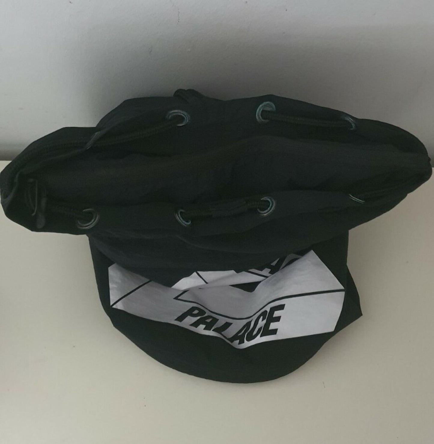 AW16 Palace Benedon black Sack bag / backpack Tri-Ferg