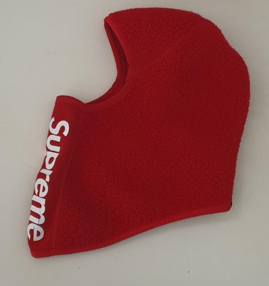 Pasamontañas de lana Polartec Deep Pile Supreme FW17 rojo