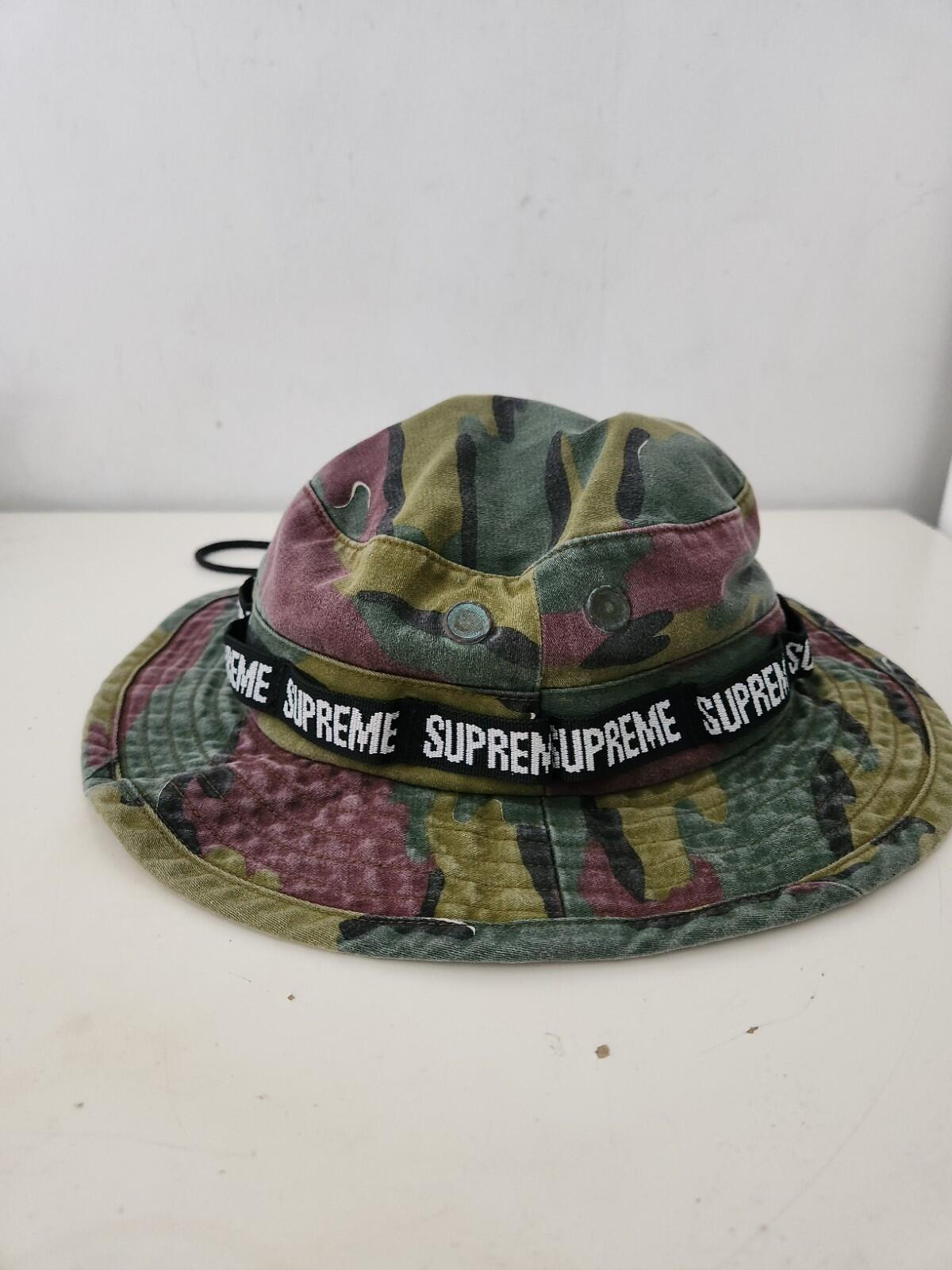 SS18 Supreme Military Boonie Jigsaw Camo Fischerhut S/M Small/ Medium Crusher