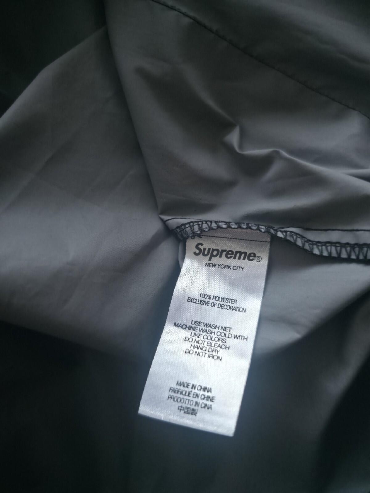 SS22 Supreme Snap-Off Sleeve L/S Baseball-Oberteil Schwarz Größe L Wasserabweisend