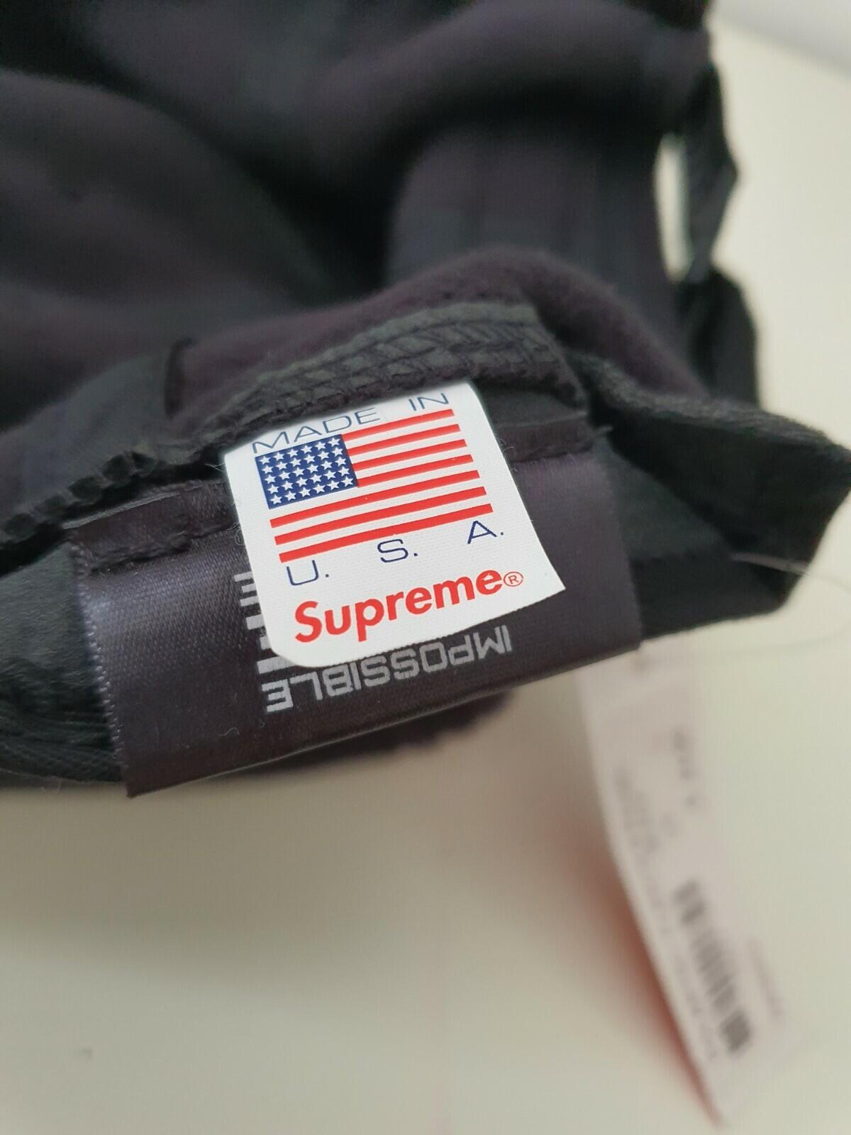 FW16 Supreme Polartec Fleece 6-panel black hat cap Reflective patch New with tag