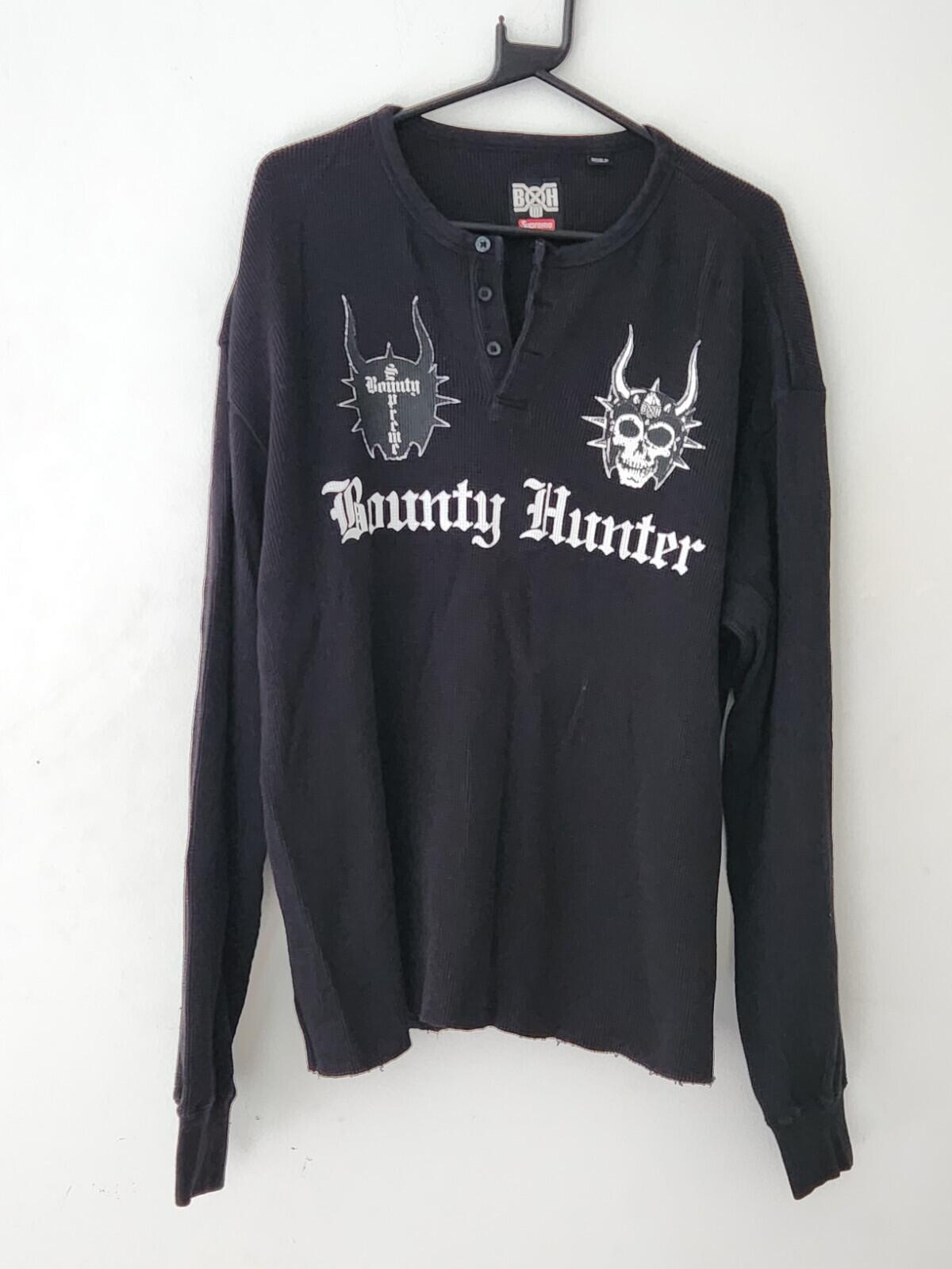 FW23 Supreme x Bounty Hunter Thermal Henley L/S Top size L large Black