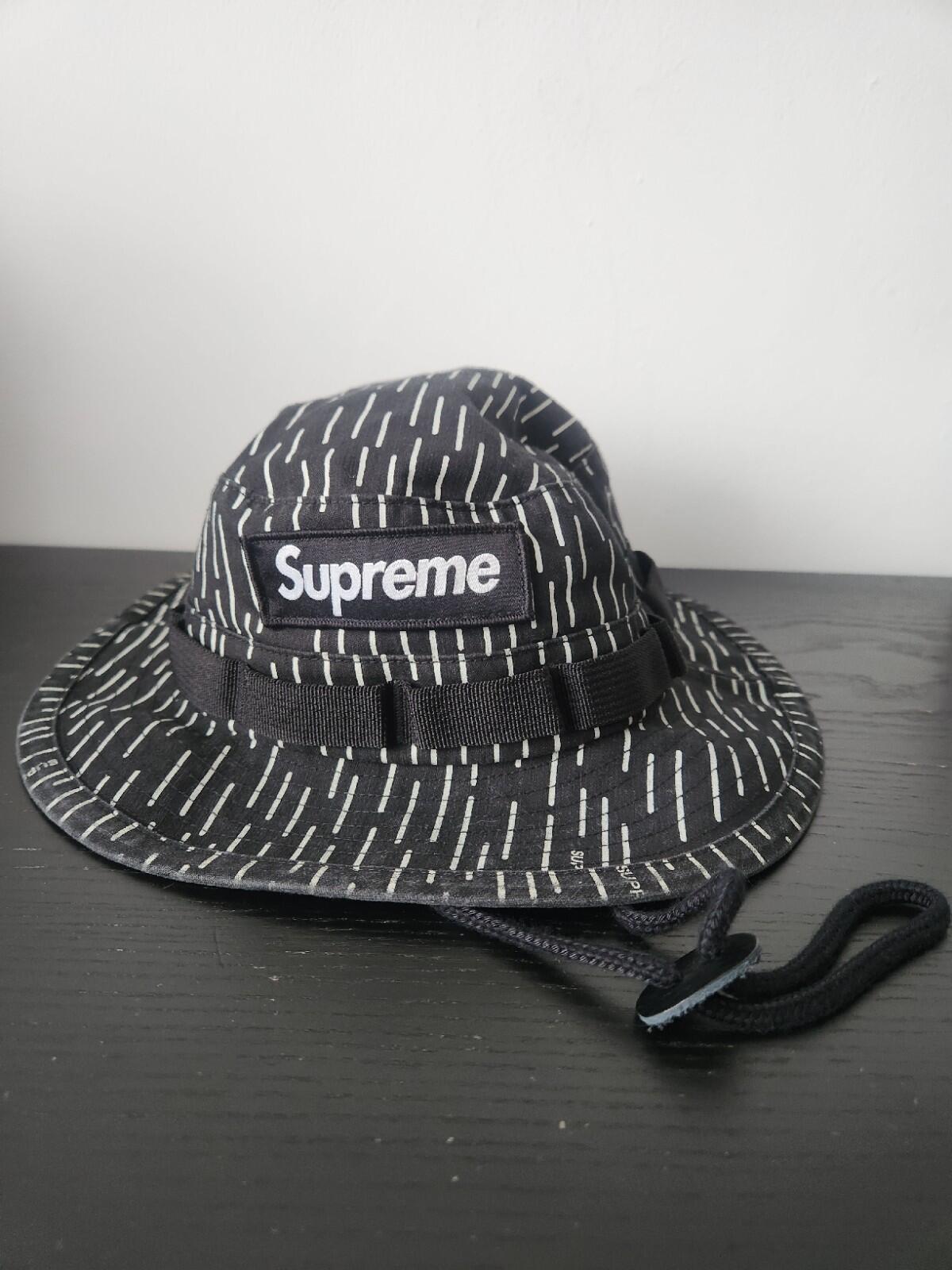 FW24 Supreme Military Boonie Black Raindrop Size S/M