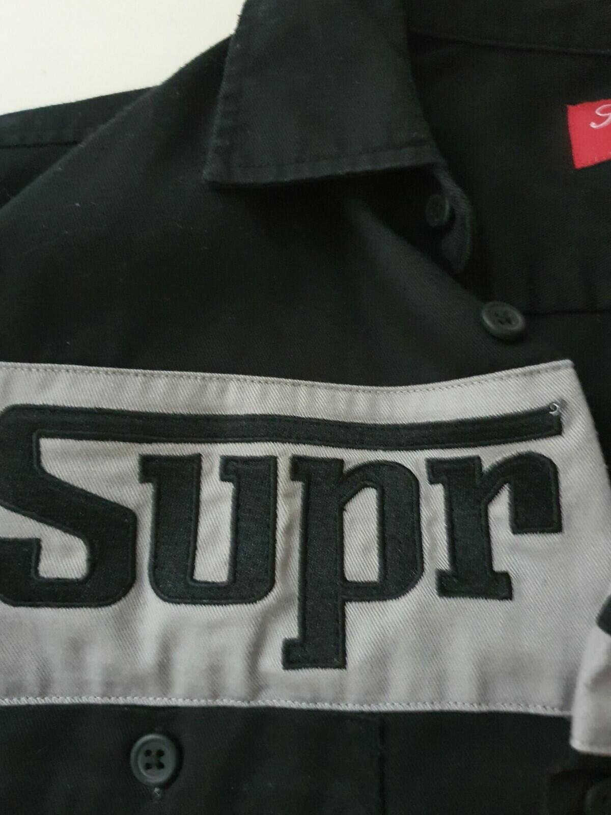 SS19 Supreme Racing Logo Work Shirt Black Size M