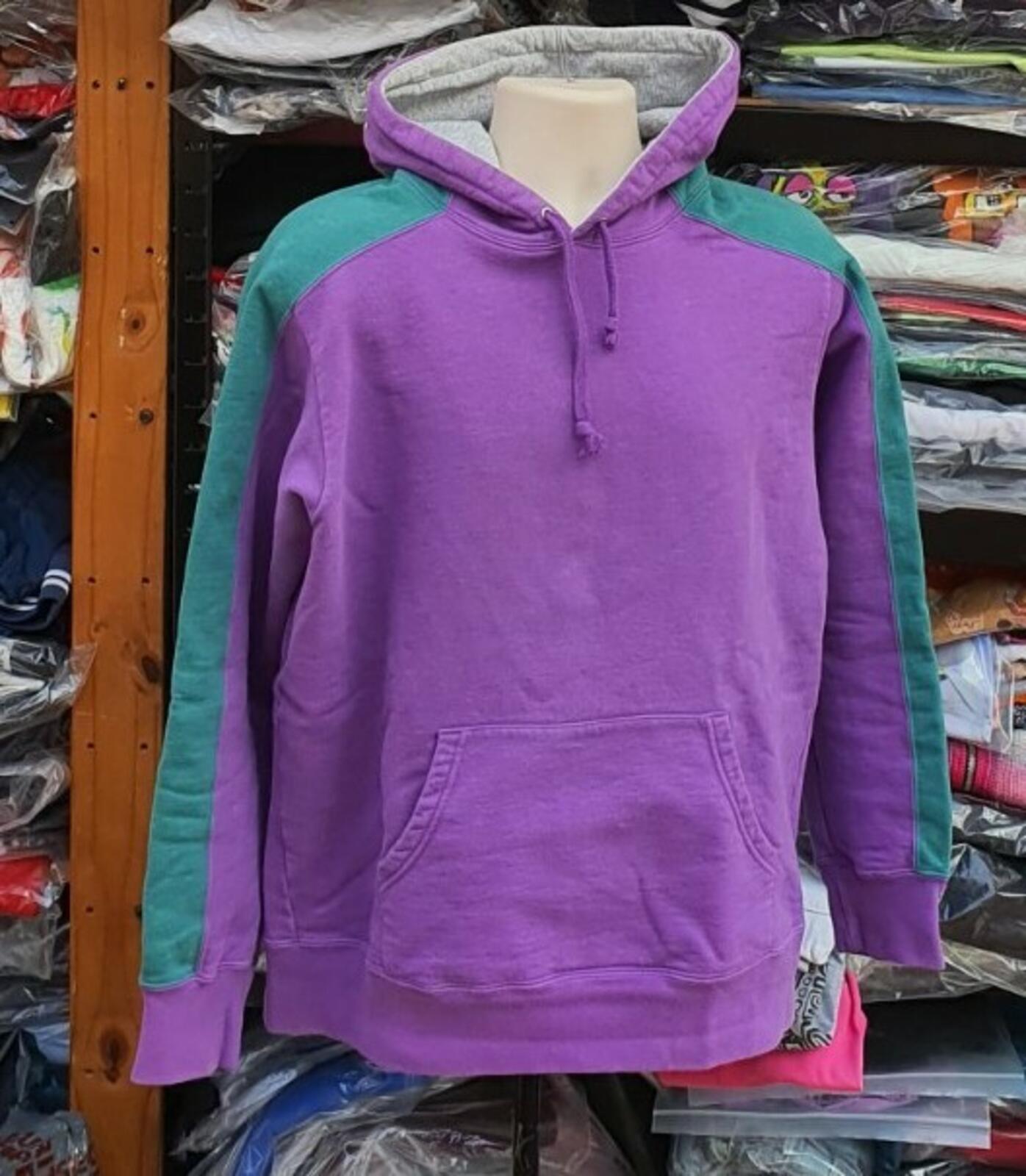 FW18 Supreme Paneled Hooded Sweatshirt Violet Size M