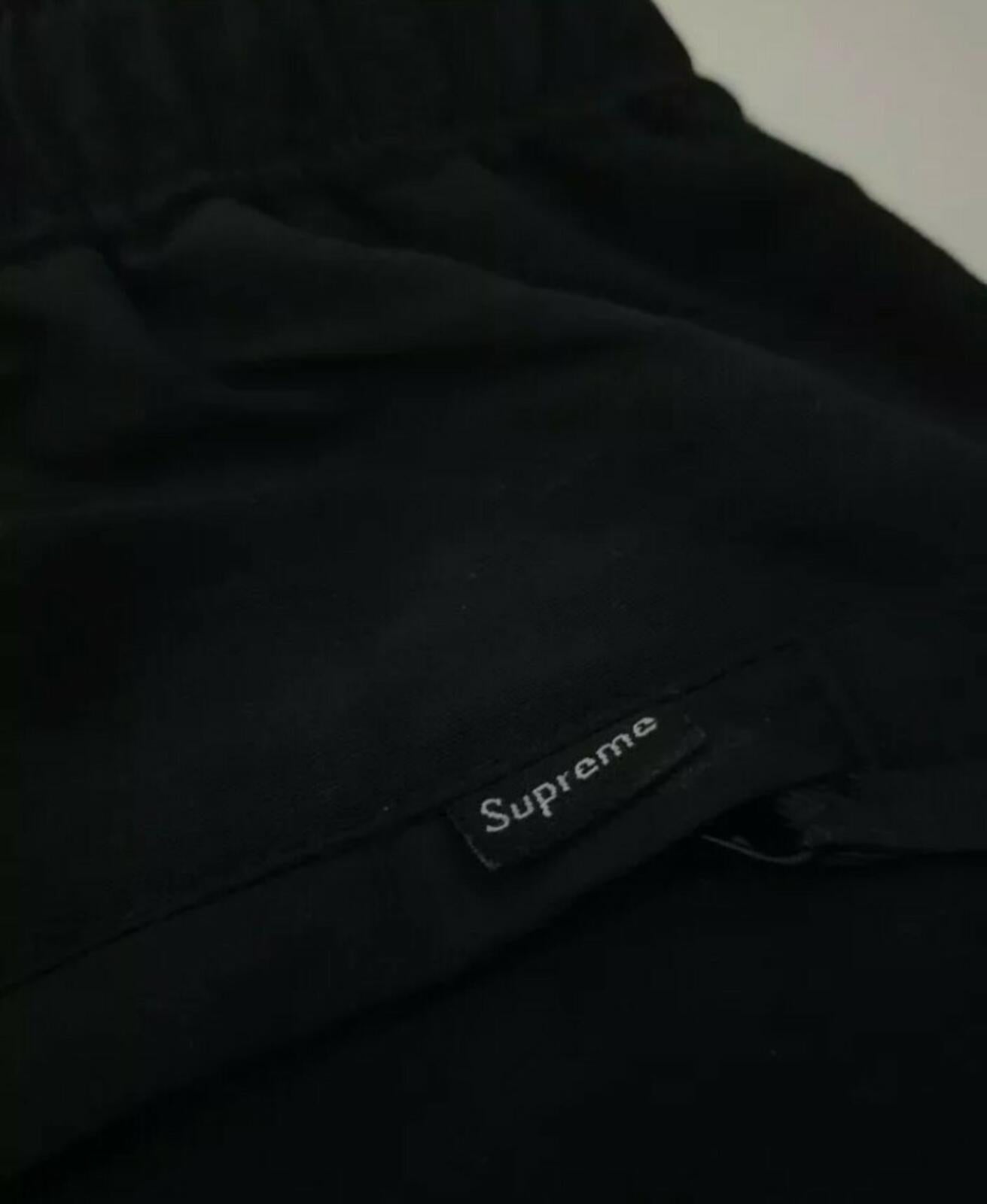 SS18 Supreme Tonal Taping nylon track pant size M medium black