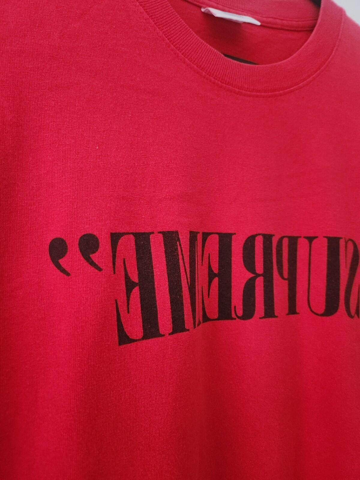 FW11 Supreme Shark L/S Tee size L large long sleeve red T-Shirt 2011 Vintage Top