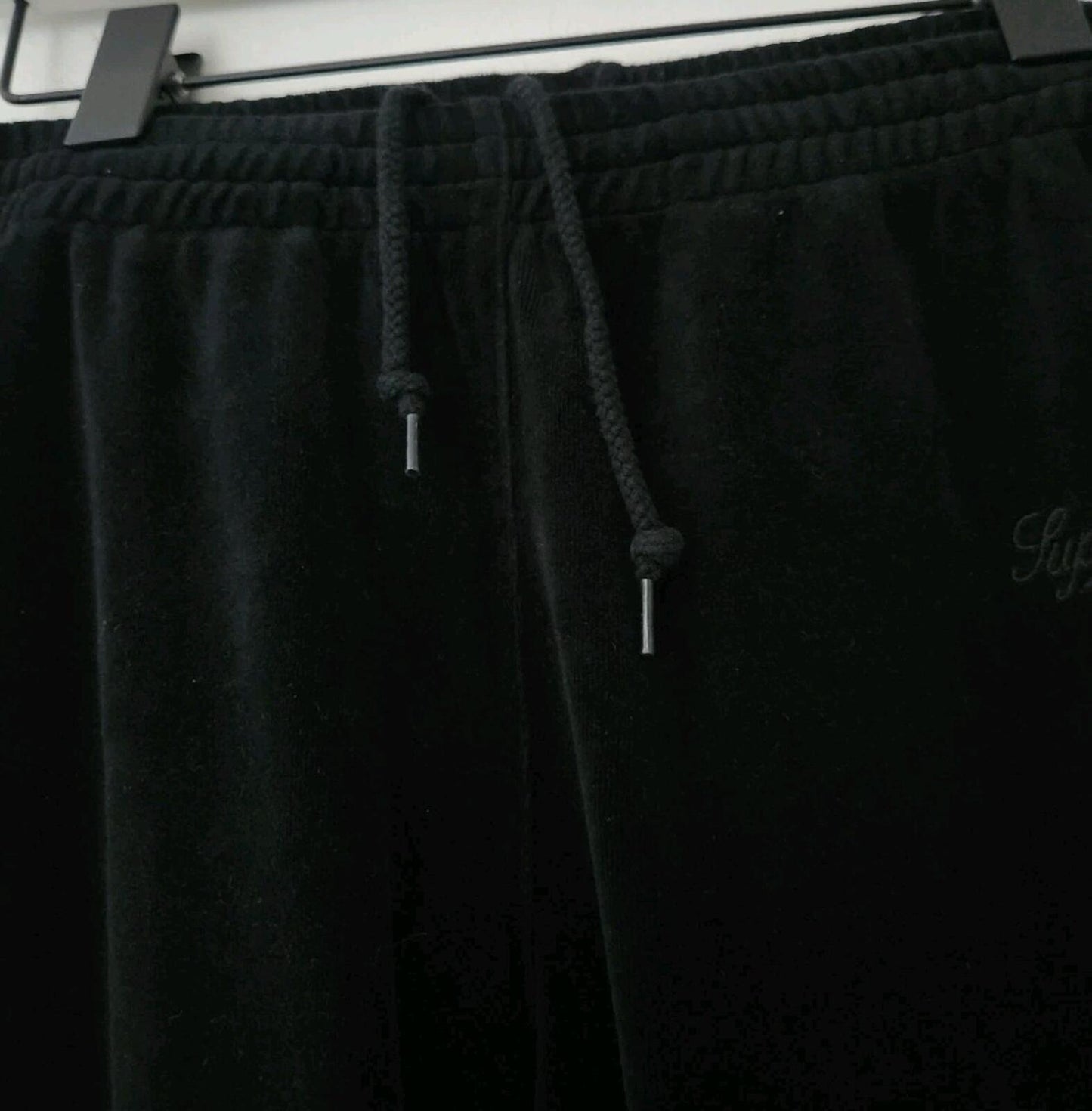 FW17 Supreme Velour Warm Up Pant black size S small pants trousers