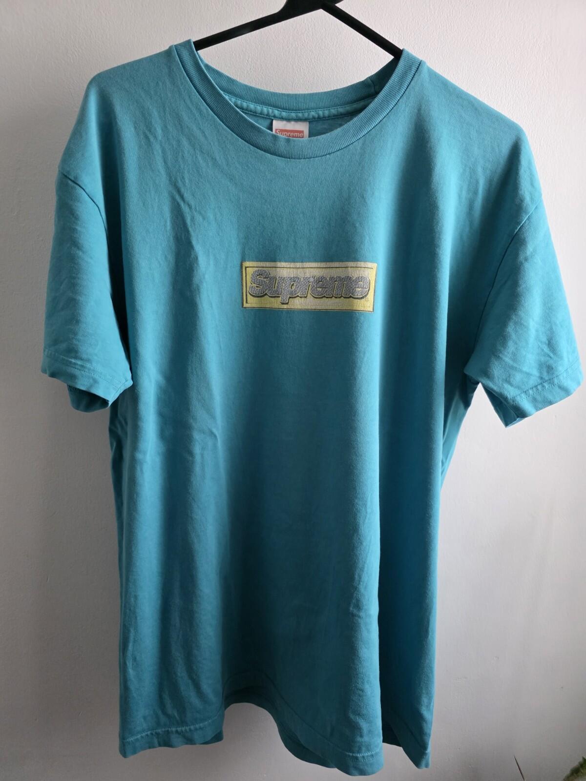 SS13 Supreme Bling Box Logo Tee Turquoise Size L
