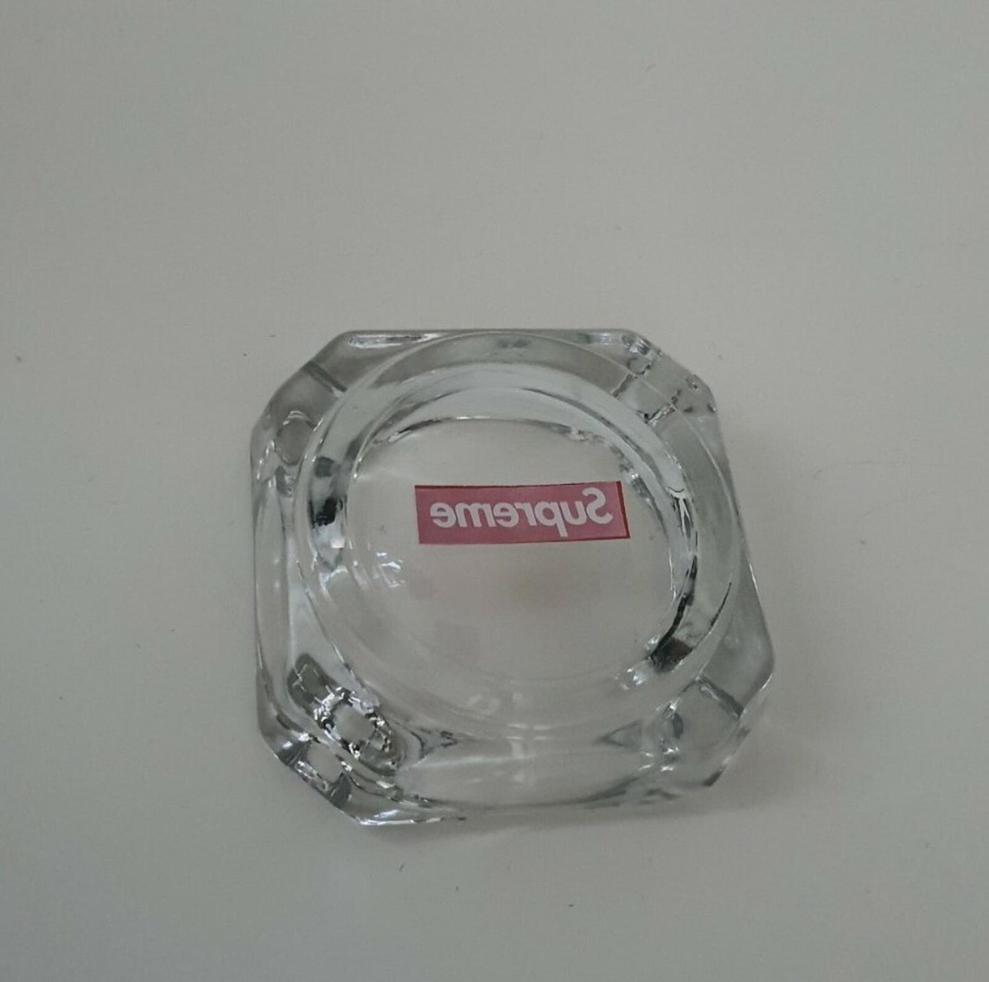FW08 Supreme Clear glass ashtray box logo Very Rare Accessory 2008