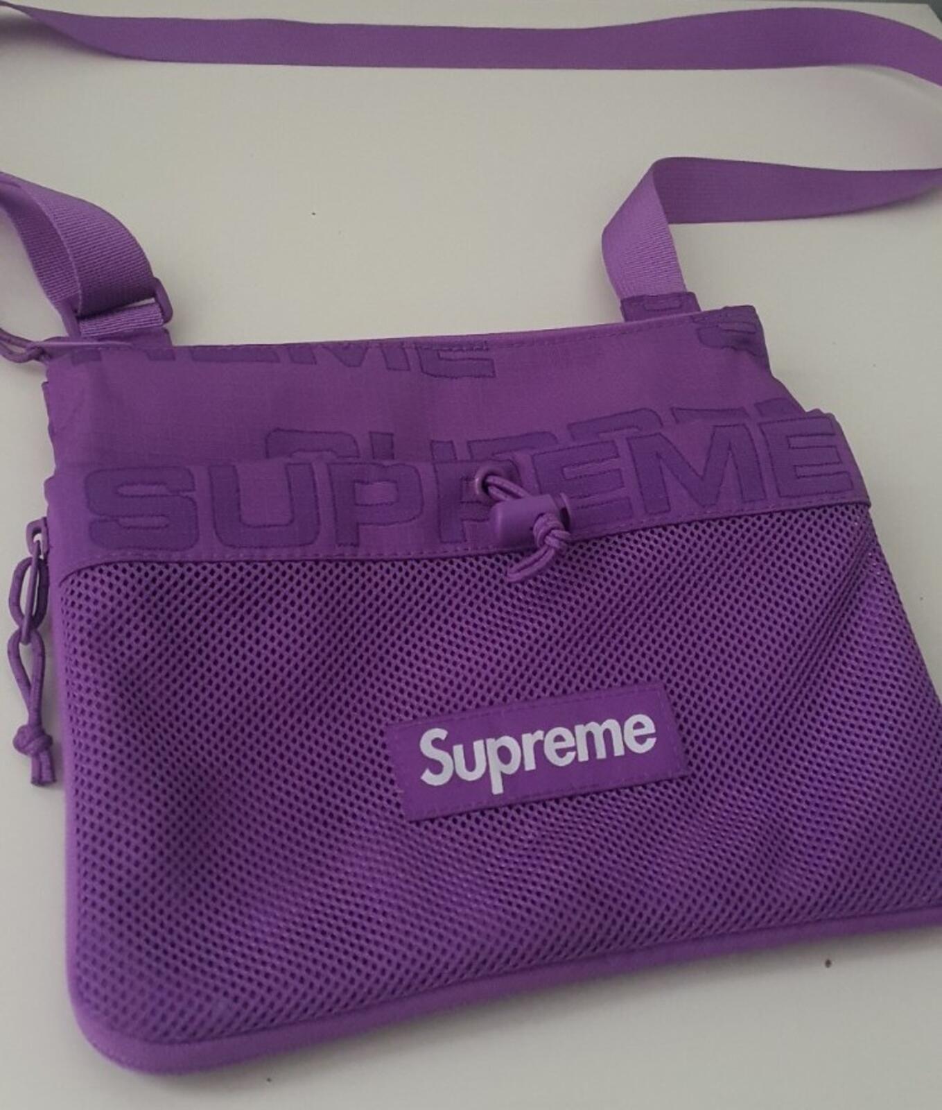 FW21 Supreme side bag Purple shoulder bum bag Water Resistant Violet