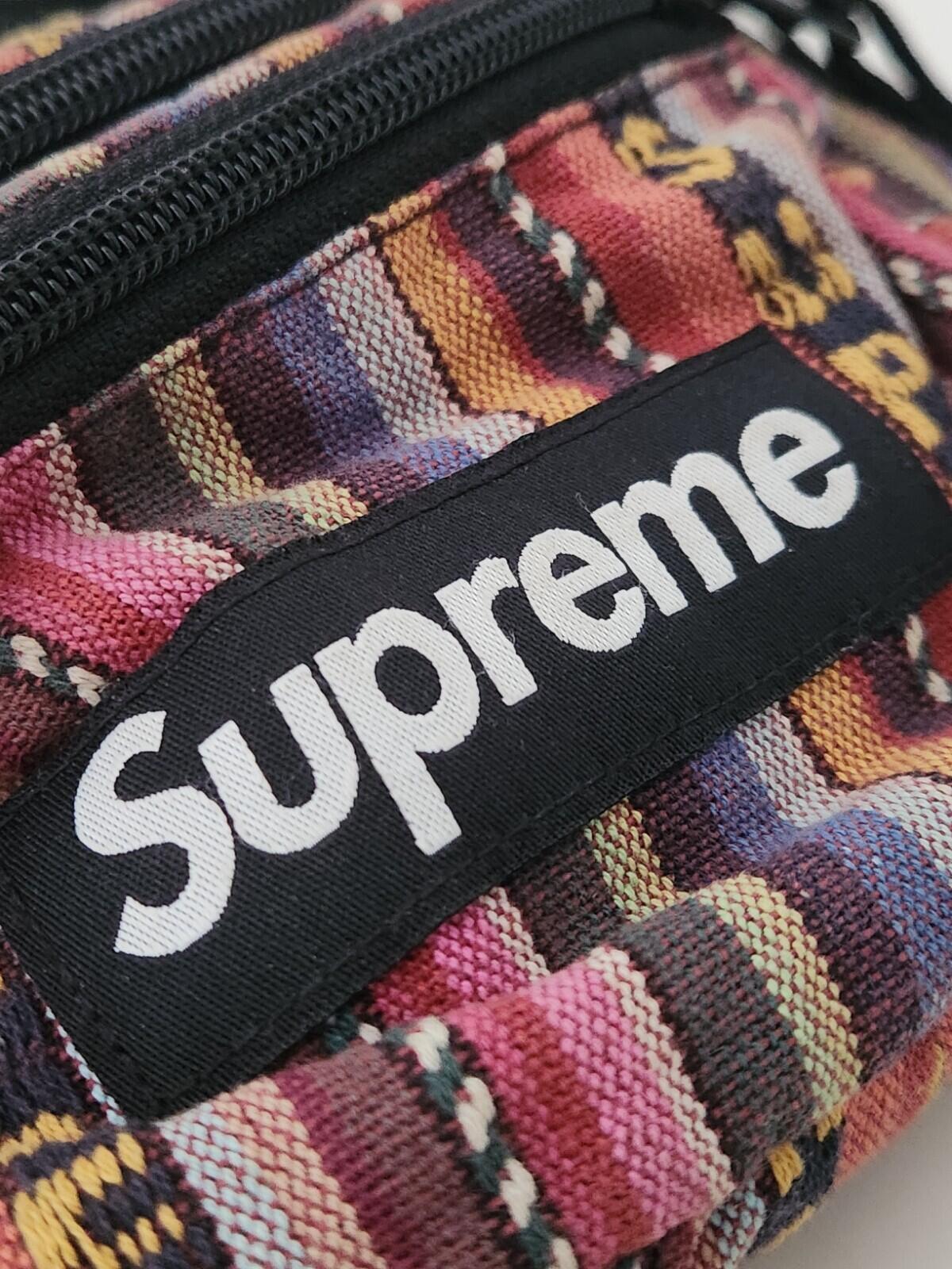 SS20 Supreme Woven Stripe Waist Bag Multicolour