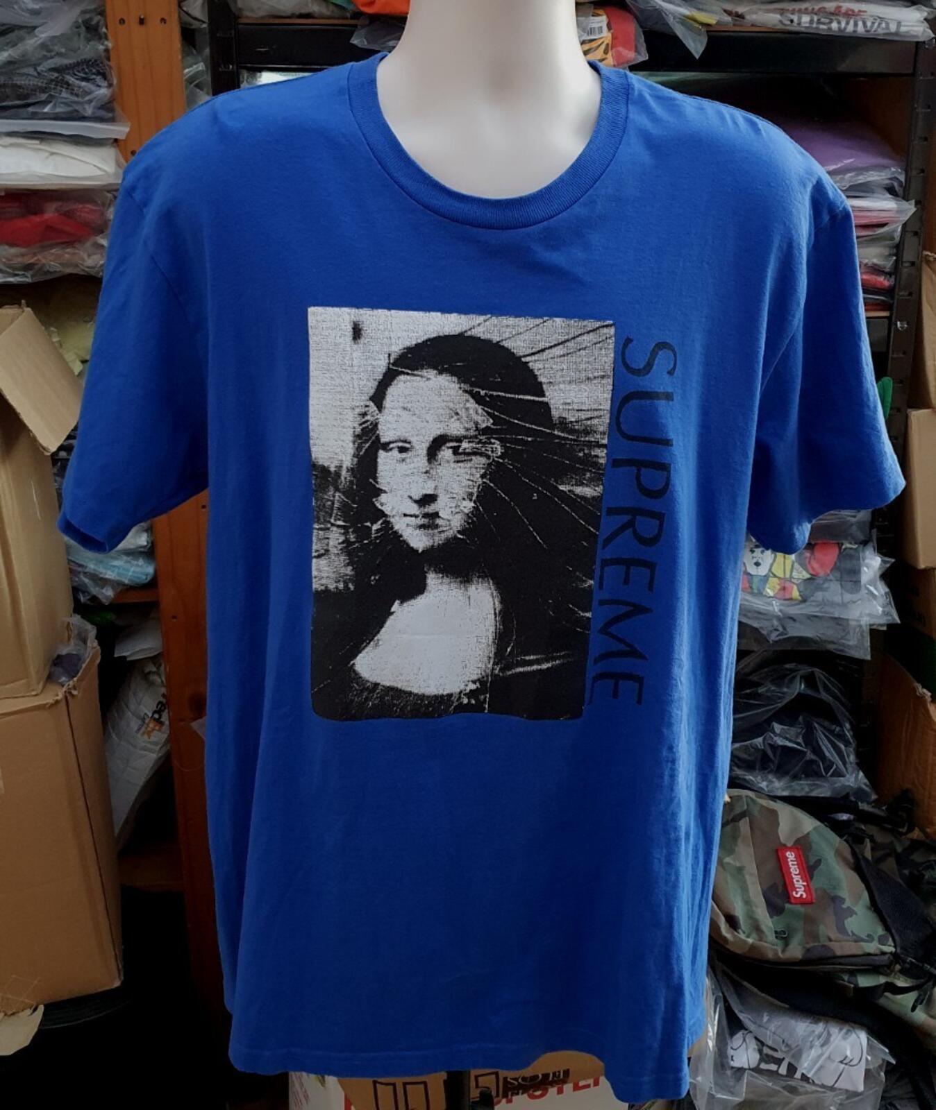 SS18 Supreme Mona Lisa tee royal T-shirt size XL blue