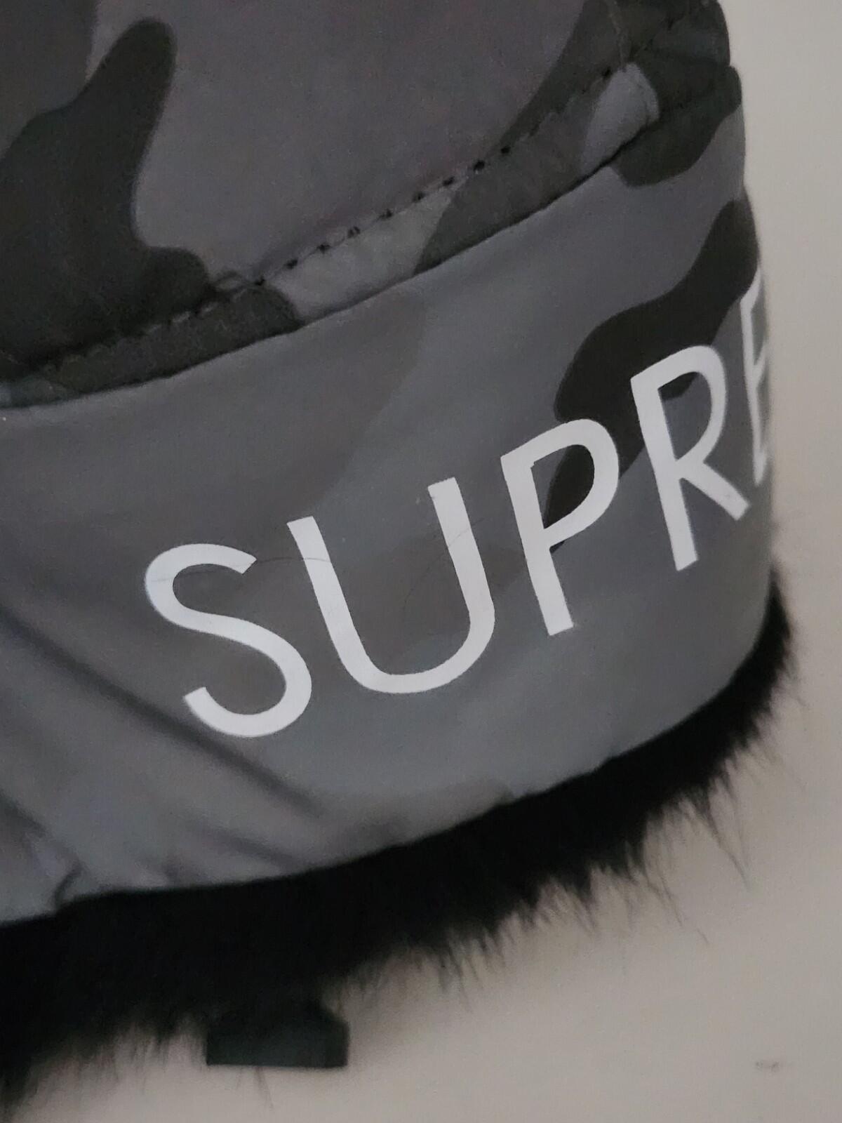 FW18 Supreme Reflective Trooper Gorro de invierno camuflaje de nieve
