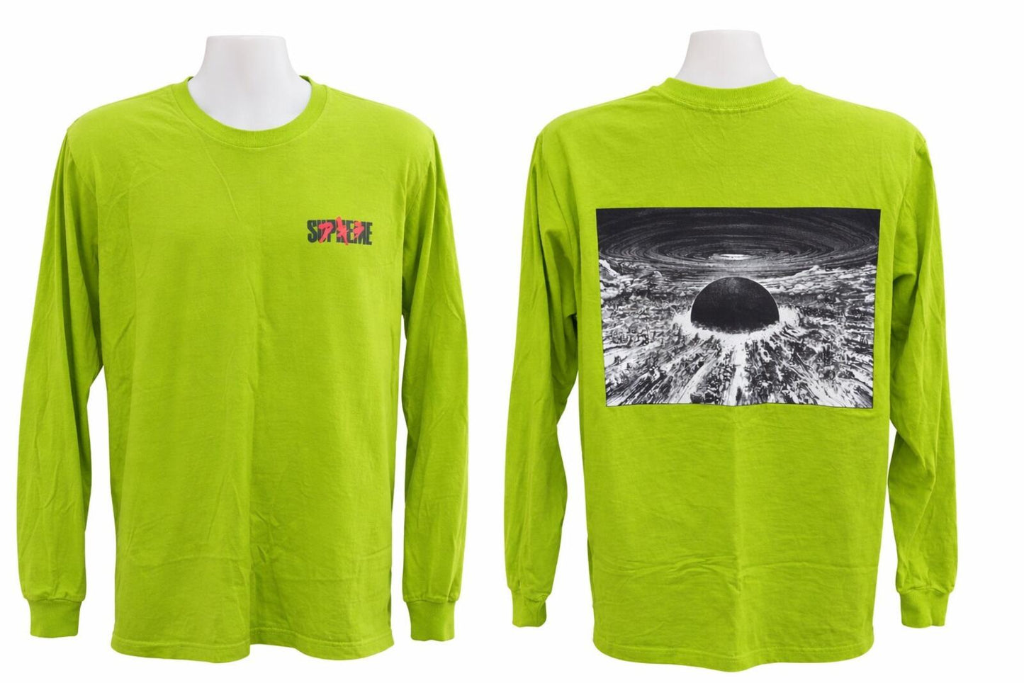 FW17 Supreme x Akira Neo-Tokyo L/S Tee Lime Size M Anime