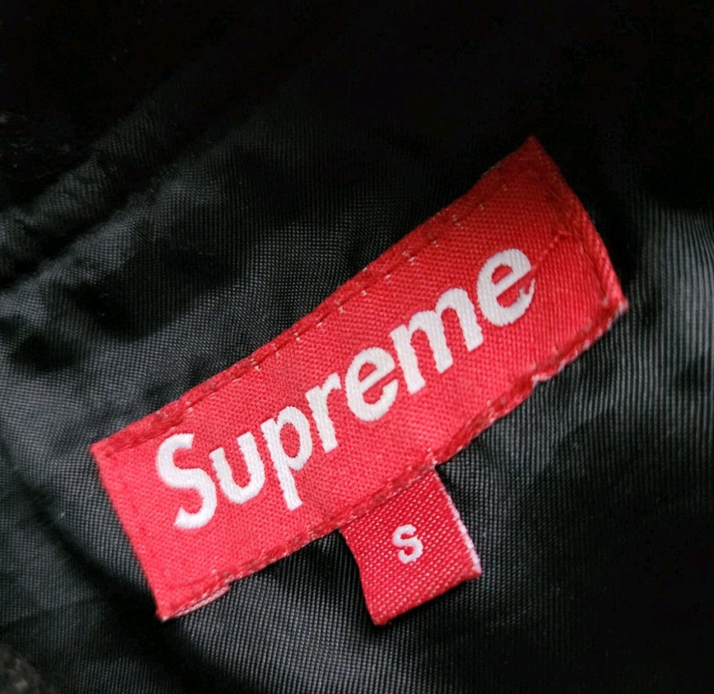 SS11 Supreme x Playboy Wool Varsity Jacket size S Small Satin Black Vintage 2011