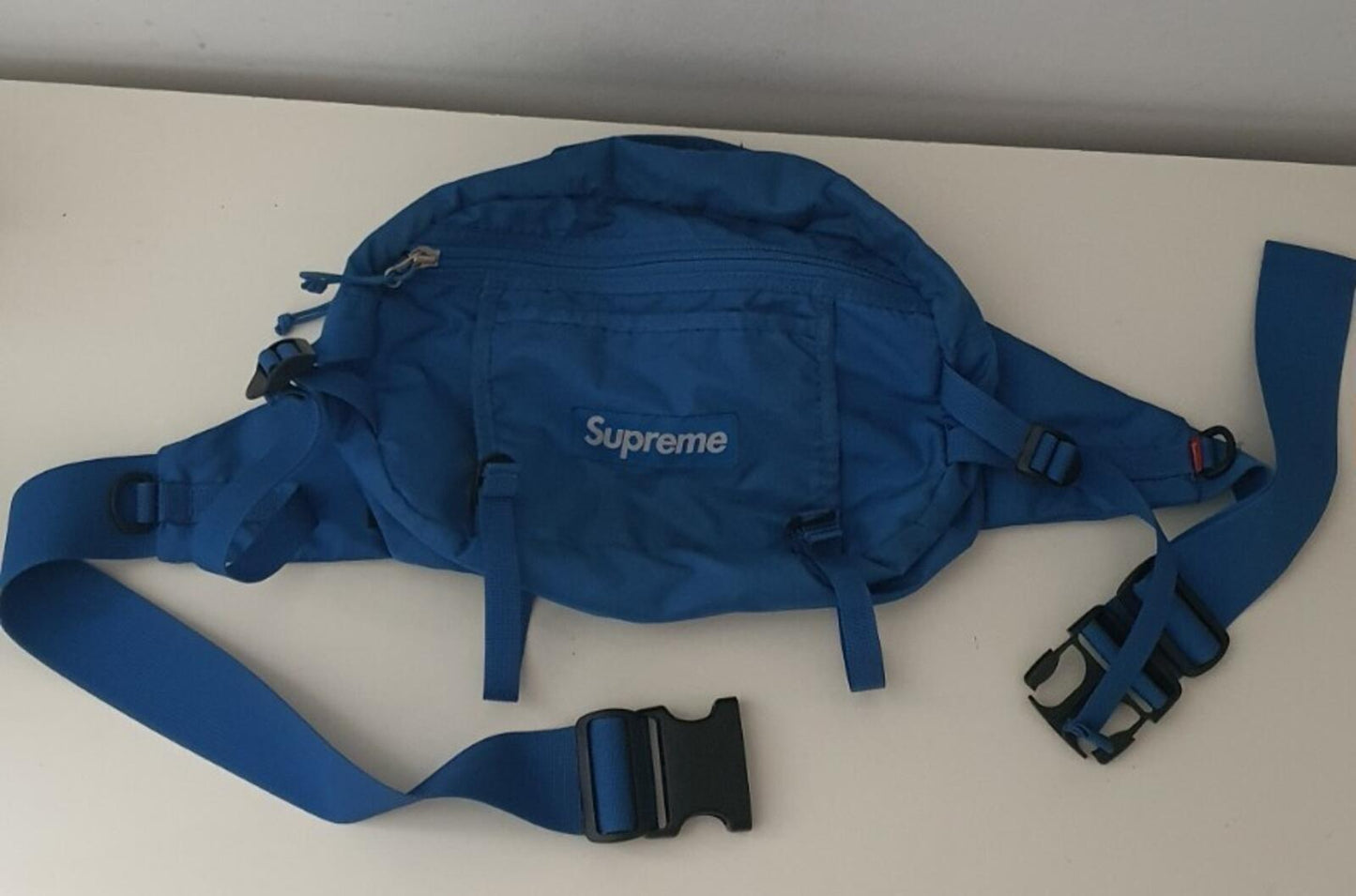 SS16 Supreme blue shoulder / waist bag Cordura fabric