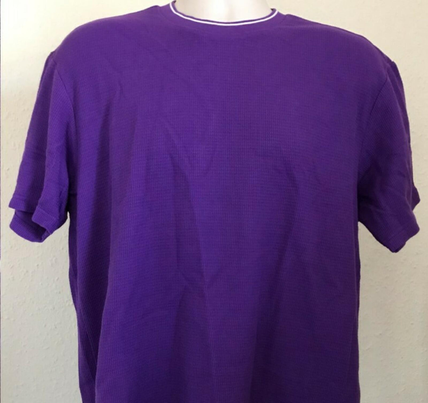 SS19 Supreme Stripe Rib Waffle Top Purple Tee Size M