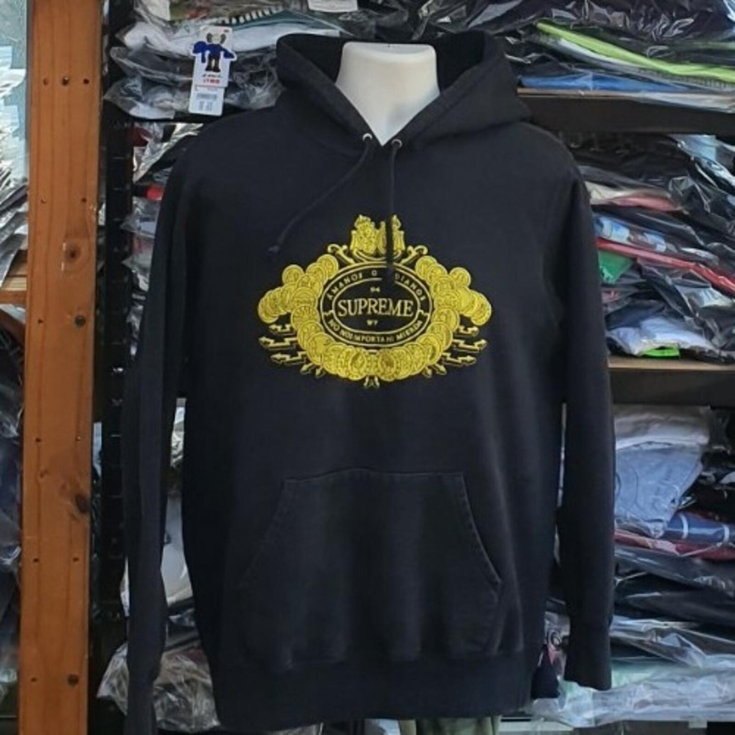 FW18 Supreme Love or Hate hooded sweatshirt black hoodie size M medium
