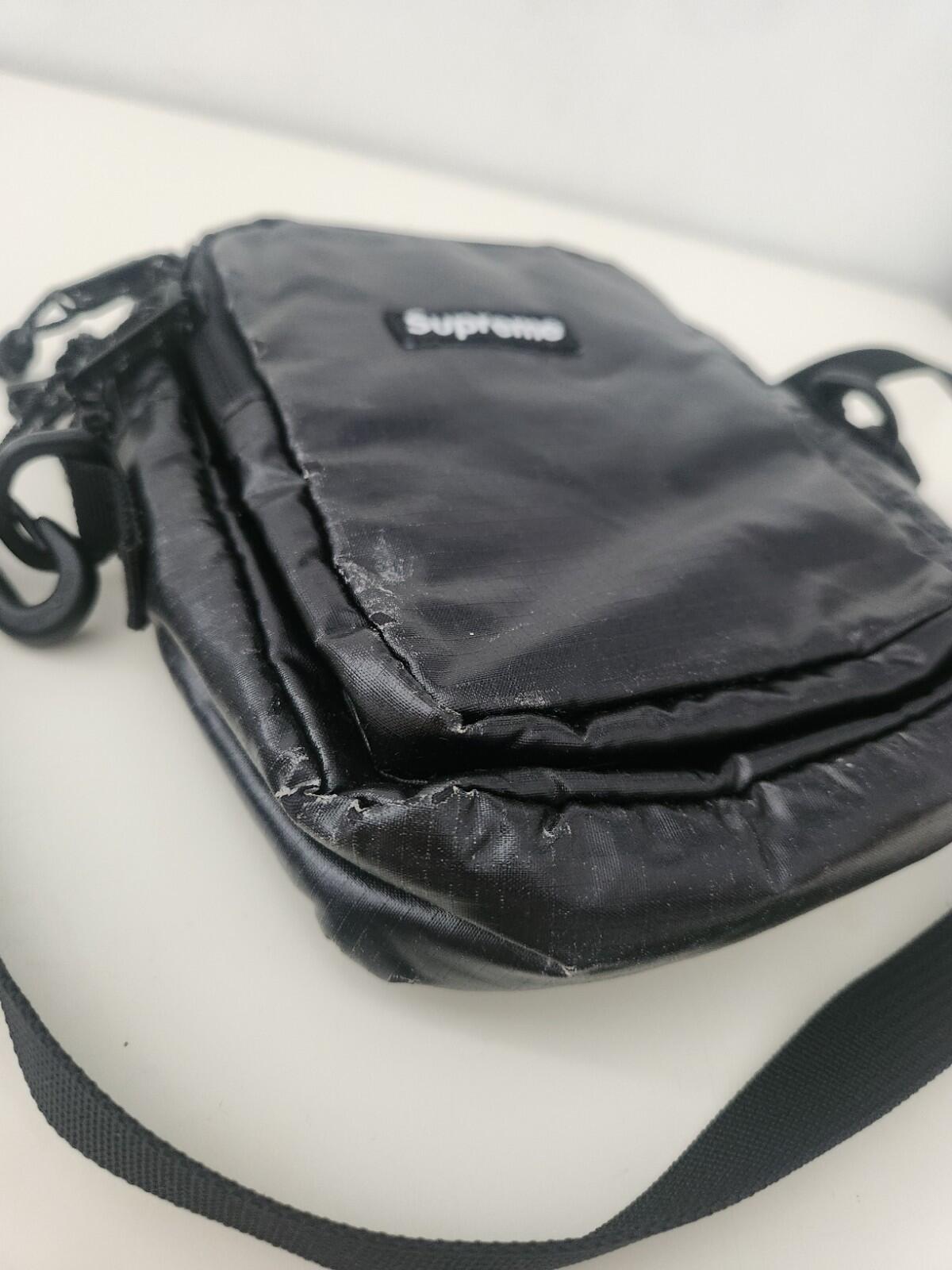 FW17 Supreme shoulder bag black Box Logo Cordura Fabric