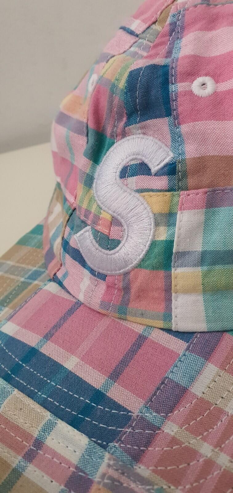 SS19 Supreme Patchwork Madras S Logo 6-Panel cap Multicolour hat