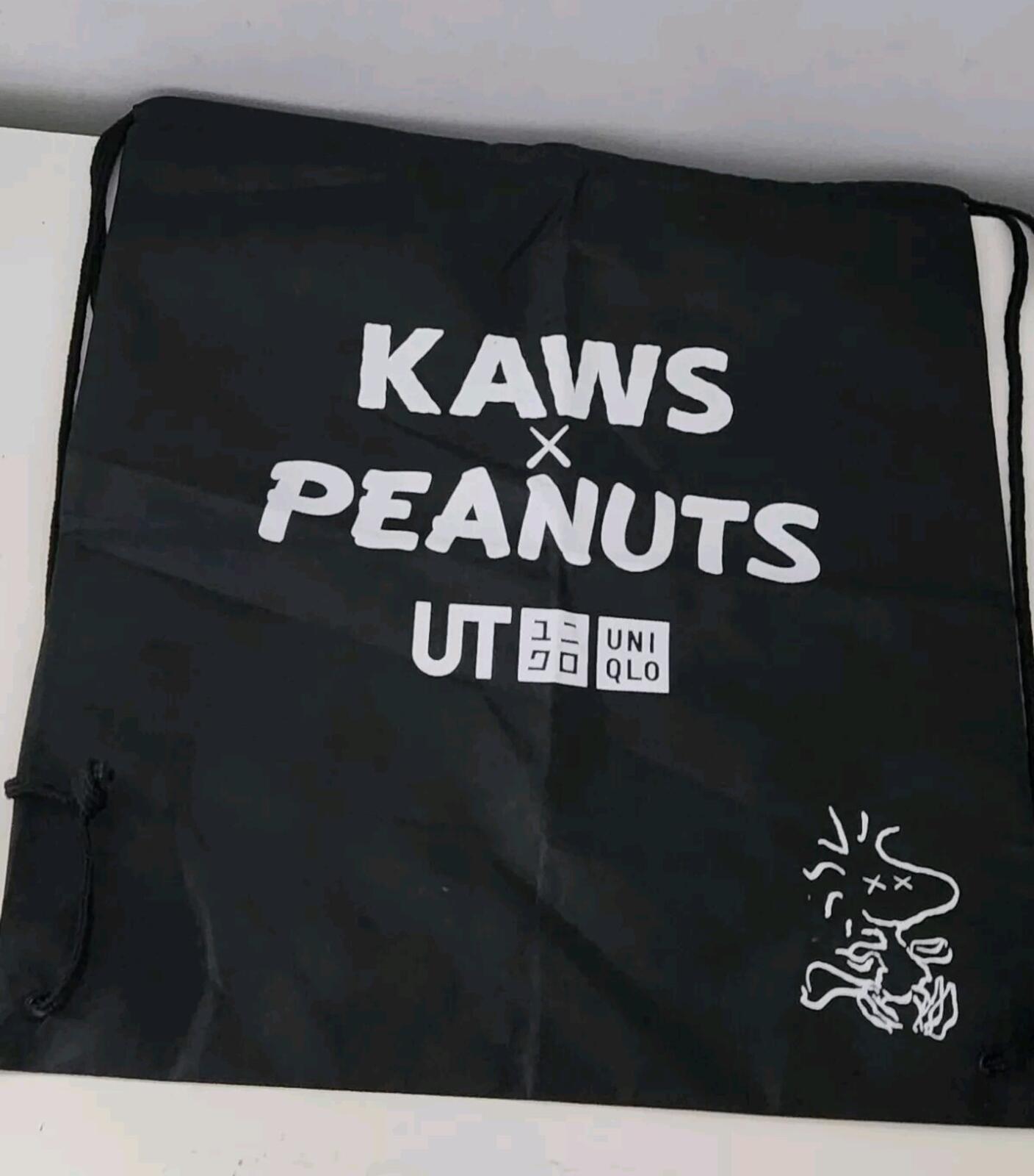 4x KAWS UNIQLO Peanuts Snoopy Plüschtiere 2x (KLEIN) S 2x (MITTEL) M Komplettset Tasche