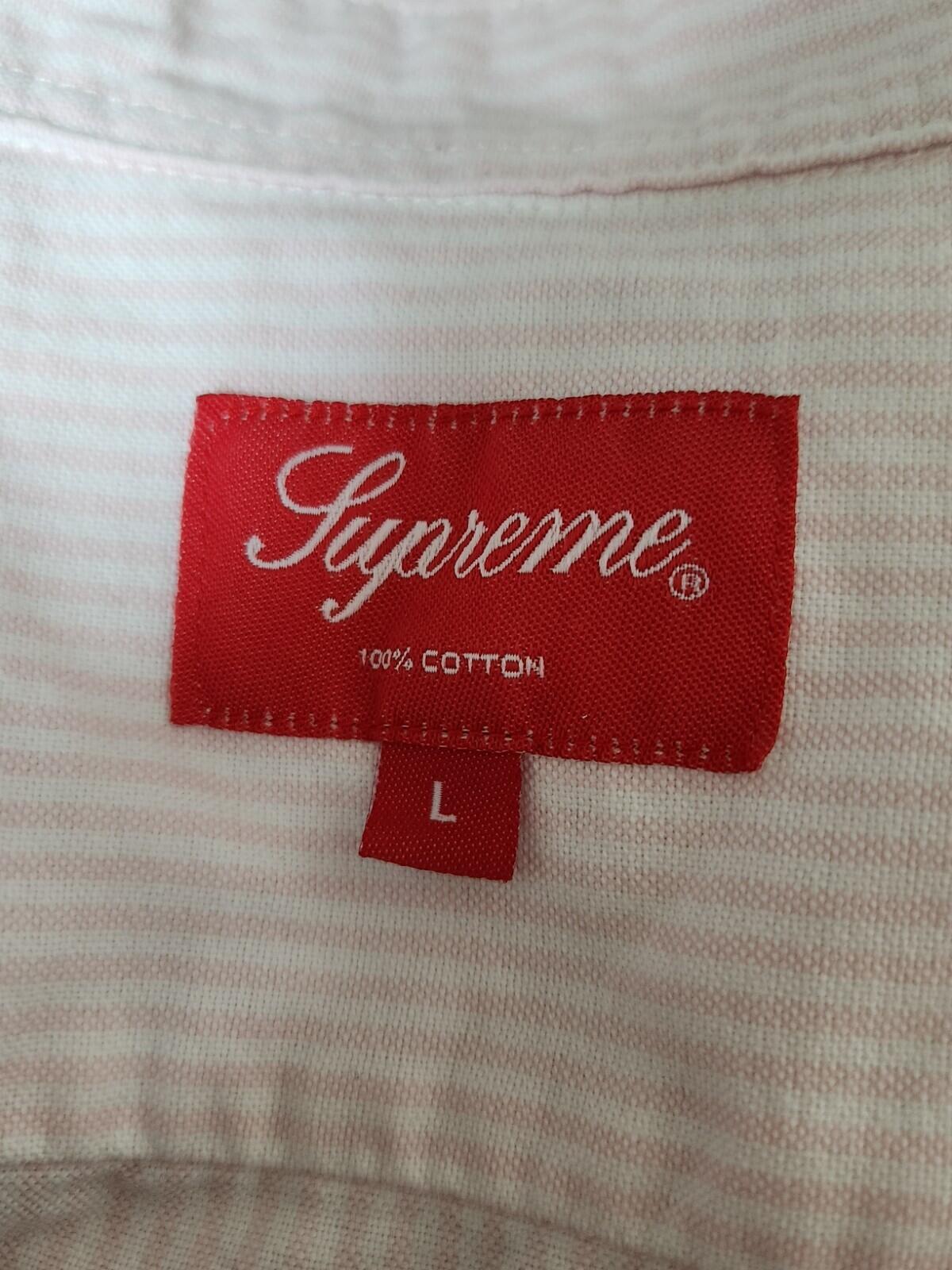SS18 Supreme Oxford Shirt Größe L Large Gelb Pink Orange Knopfleiste Baumwolle
