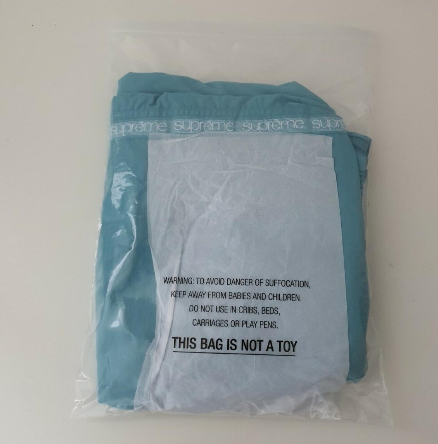 SS18 Supreme Tonal Taping Nylon Track Pant Pale Green Size L