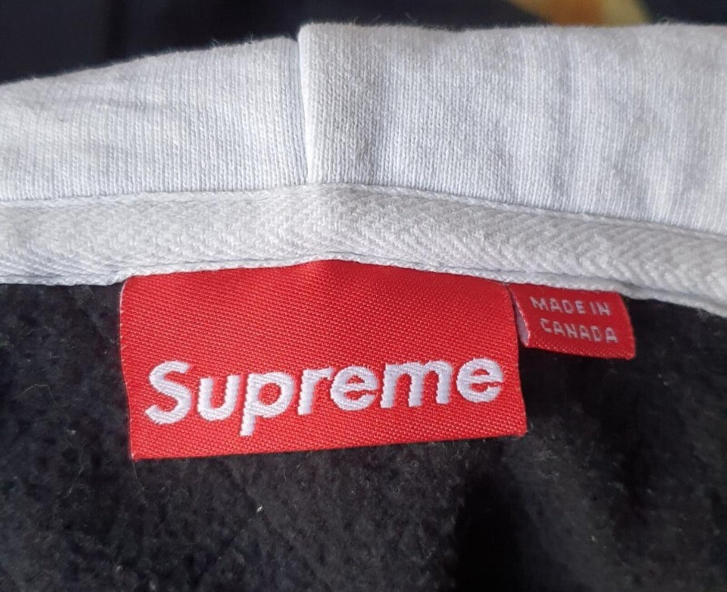 Supreme Vintage Hooded Jacket Heavyweight Paneled Sweatshirt Black Size XL